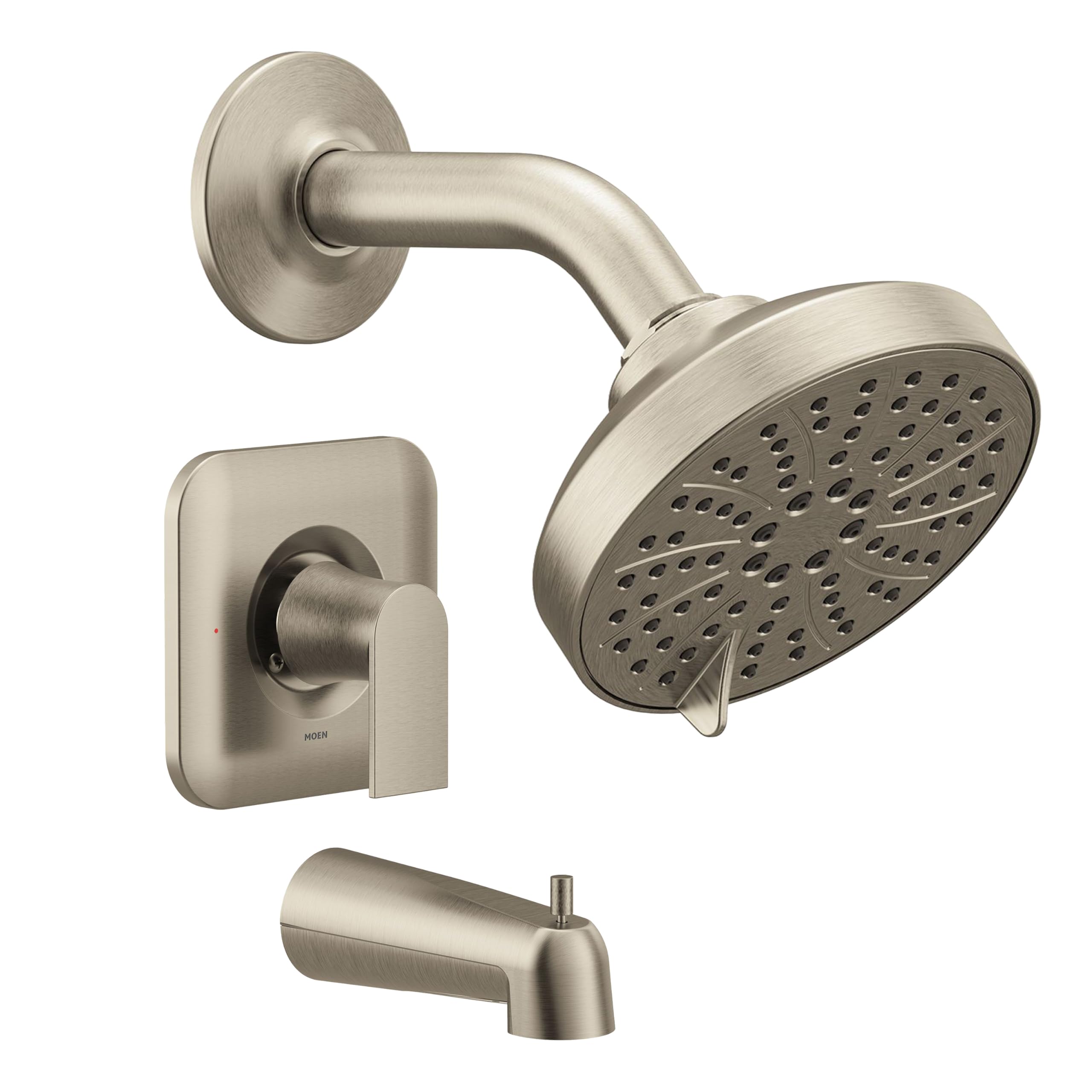 Moen T2473EPBN Genta Posi-Temp Pressure Balancing Eco-Performance Modern Tub and Shower Trim, Valve Required, Brushed Nickel