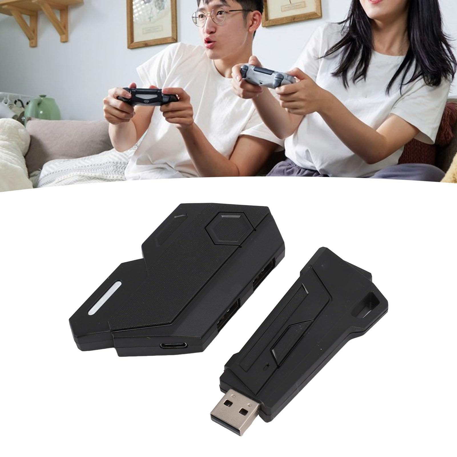 Cuifati Convertitore USB Plug and Play Tastiera Mouse per Serie, Adattatore per Controller di Gioco a Bassa Latenza, di Rete con un, Controllo Preciso per i Giochi