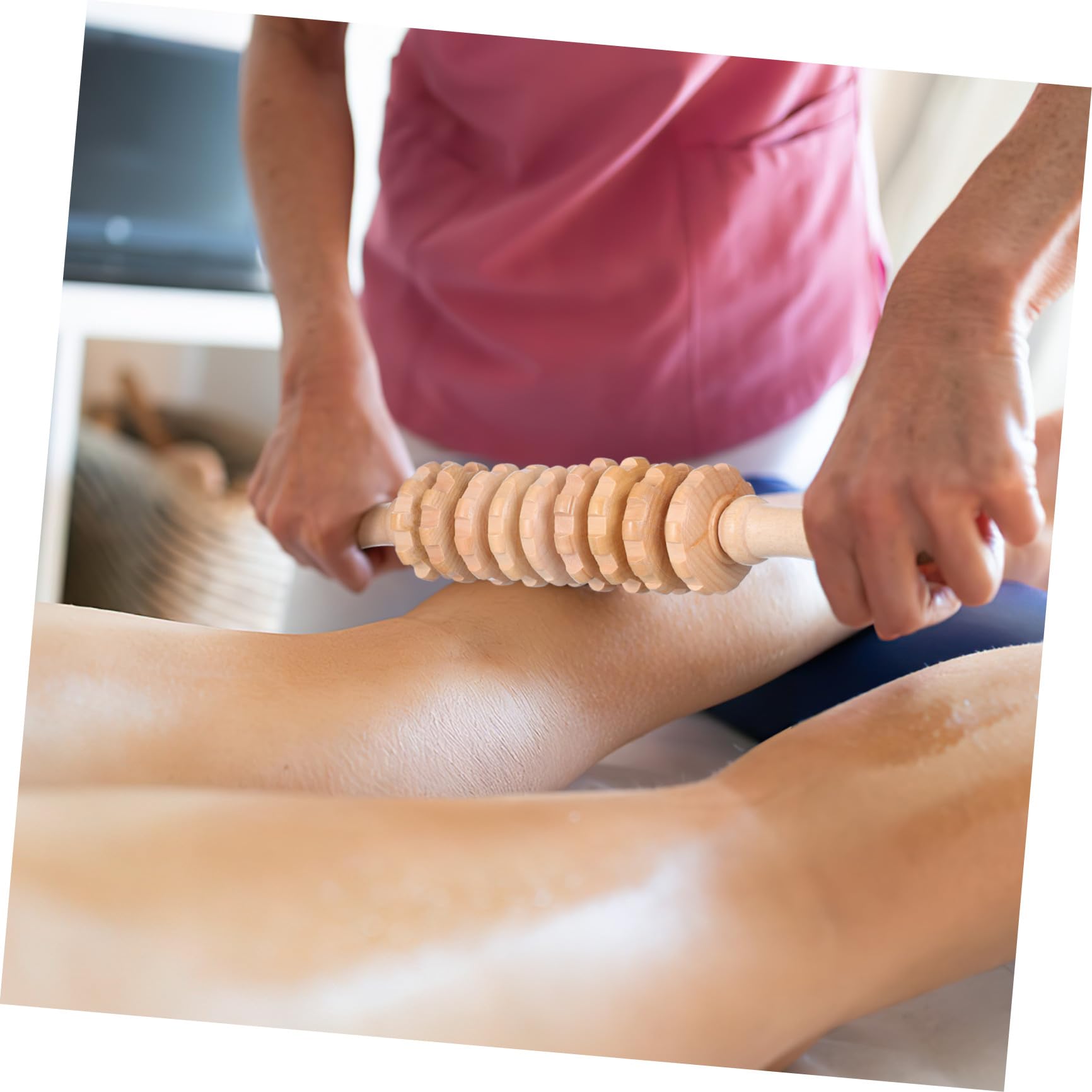 6pezzi Strumenti Di Massaggio Legno Kit Completo Per Terapia Del Massaggio e Coppa Per Rilassamento Per Schiena Collo e Spalle