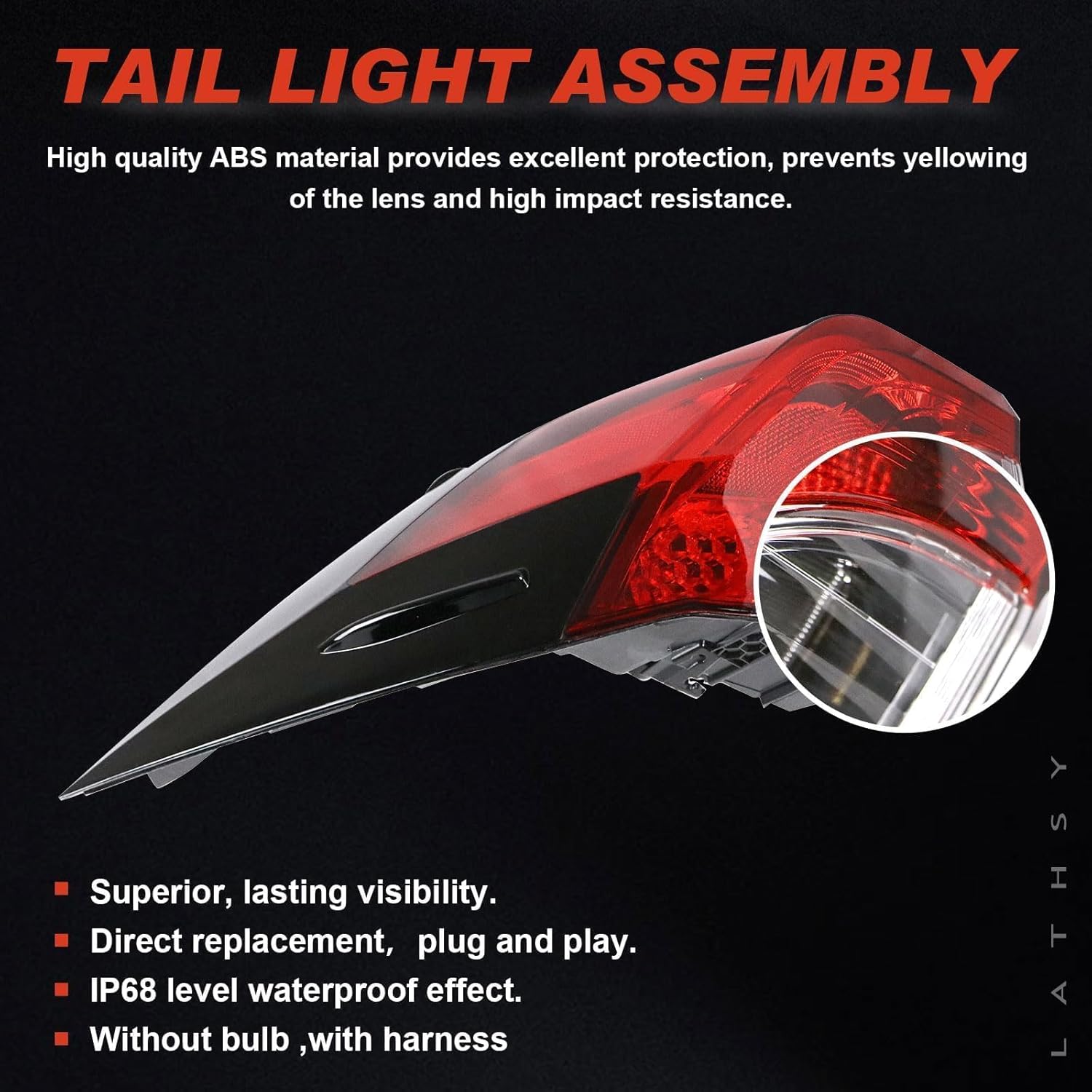 Tail Light Outer Compatible With 2019-2023 Toyota RAV4 Right Passenger Side Taillight W/O bulb Replace TO2805148 81550-0R090