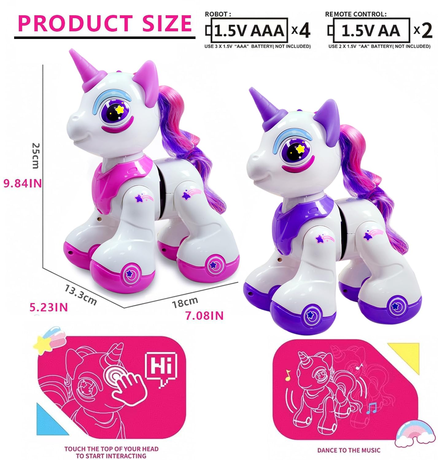 ぽぽろん　ユニコーン Amazon | ユニコーンロボット、女の子向けおもちゃ 6~8歳