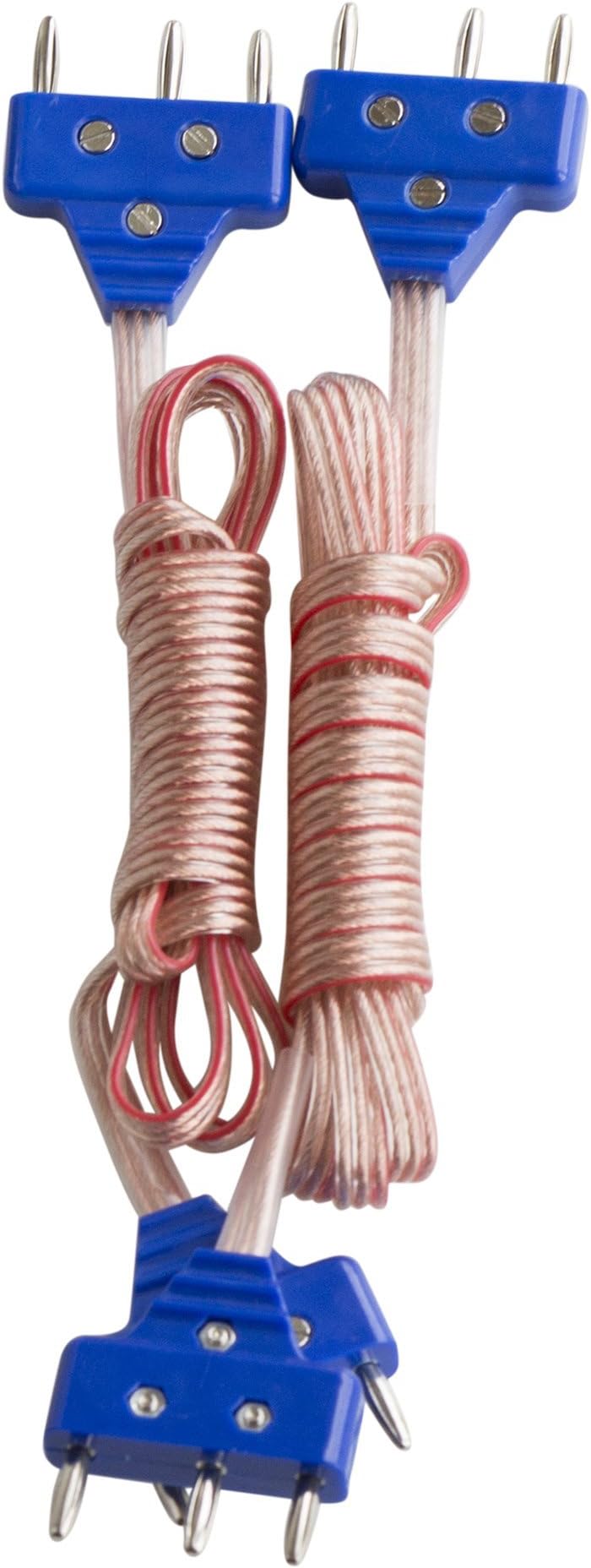 Set of 2 Epee Body Cords for Fencing Sport - Clear Ends with Clear Wire