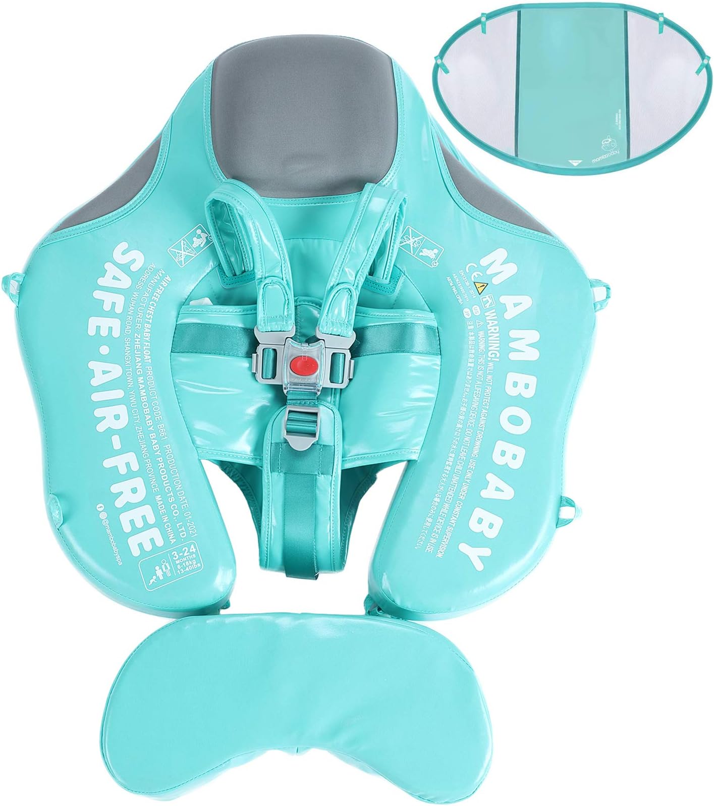 Non-Inflatable Baby Infant Soft Solid Float Lying Swimming Ring Children Waist Float Ring Floats Pool Toys Swim Trainer 5th Pro Version (Green)