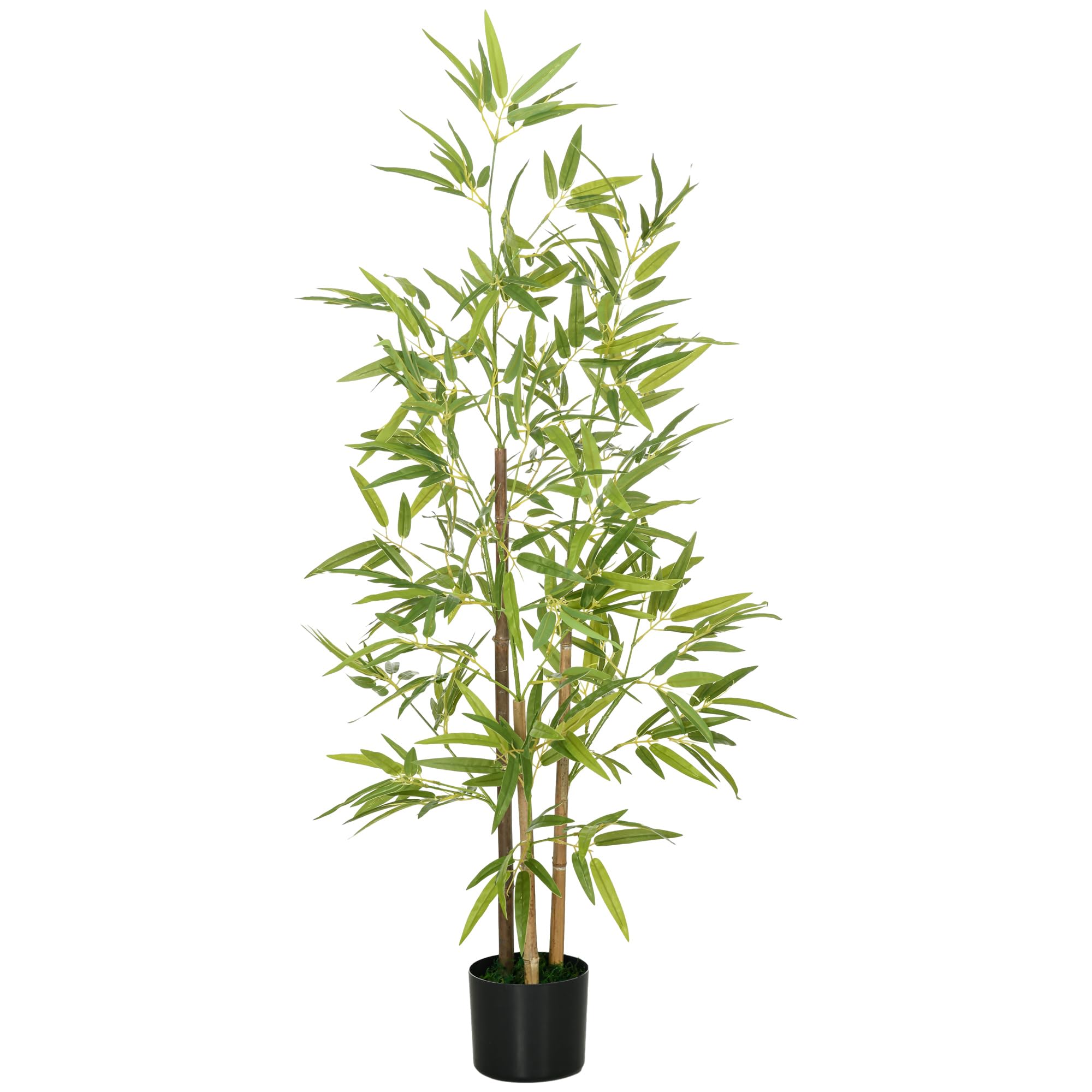 HOMCOM Plante Artificielle Bambou Arbre 120 cm avec Pot