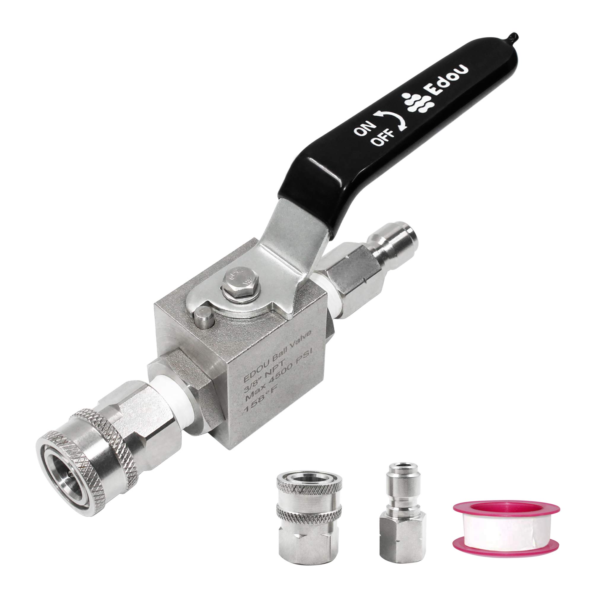 Buy EDOU 4,500 PSI High Pressure Washer Ball Valve Kit 3/8" Male Plug X