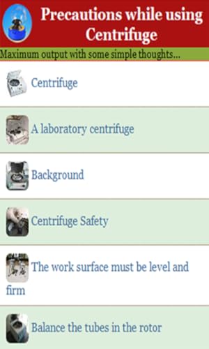 Precautions while using Centrifuge
