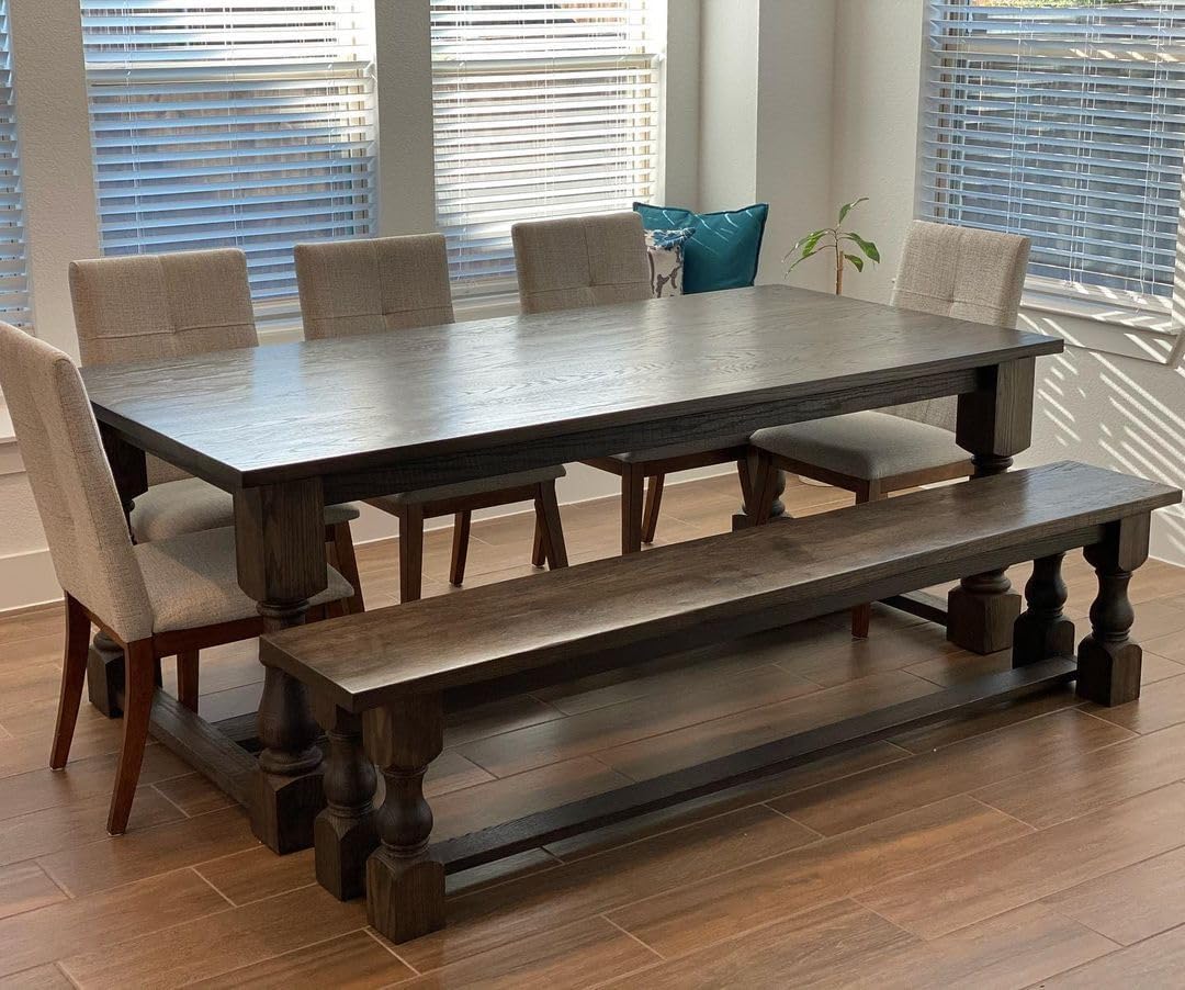 Osborne Shanty to Chic Coffee Table Leg in Rubberwood (Set of 4), Unfinished Wood Legs are Sanded to 150 grit, Perfect Height for Coffee Tables or Benches