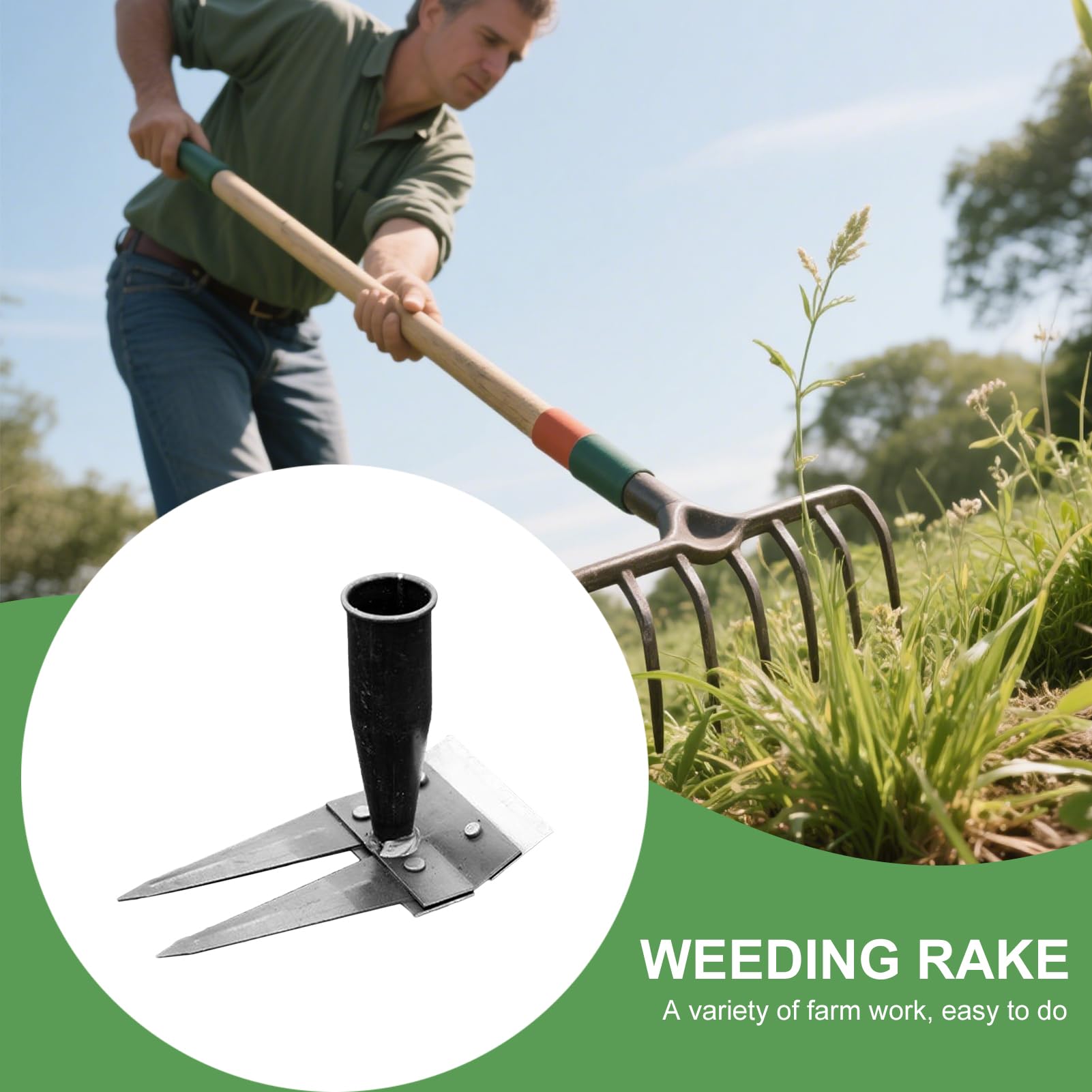 Rateau De Désherbage, 2/3/4/5/7 Tool Rateau Jardin, RateauBertaus, Desherbeur Manuel, Outillage De Jardin, RâteauDe Désherbage DeJardin en Acier Au Carbone, Outil Manuel des Mauvaises Herbes Remover