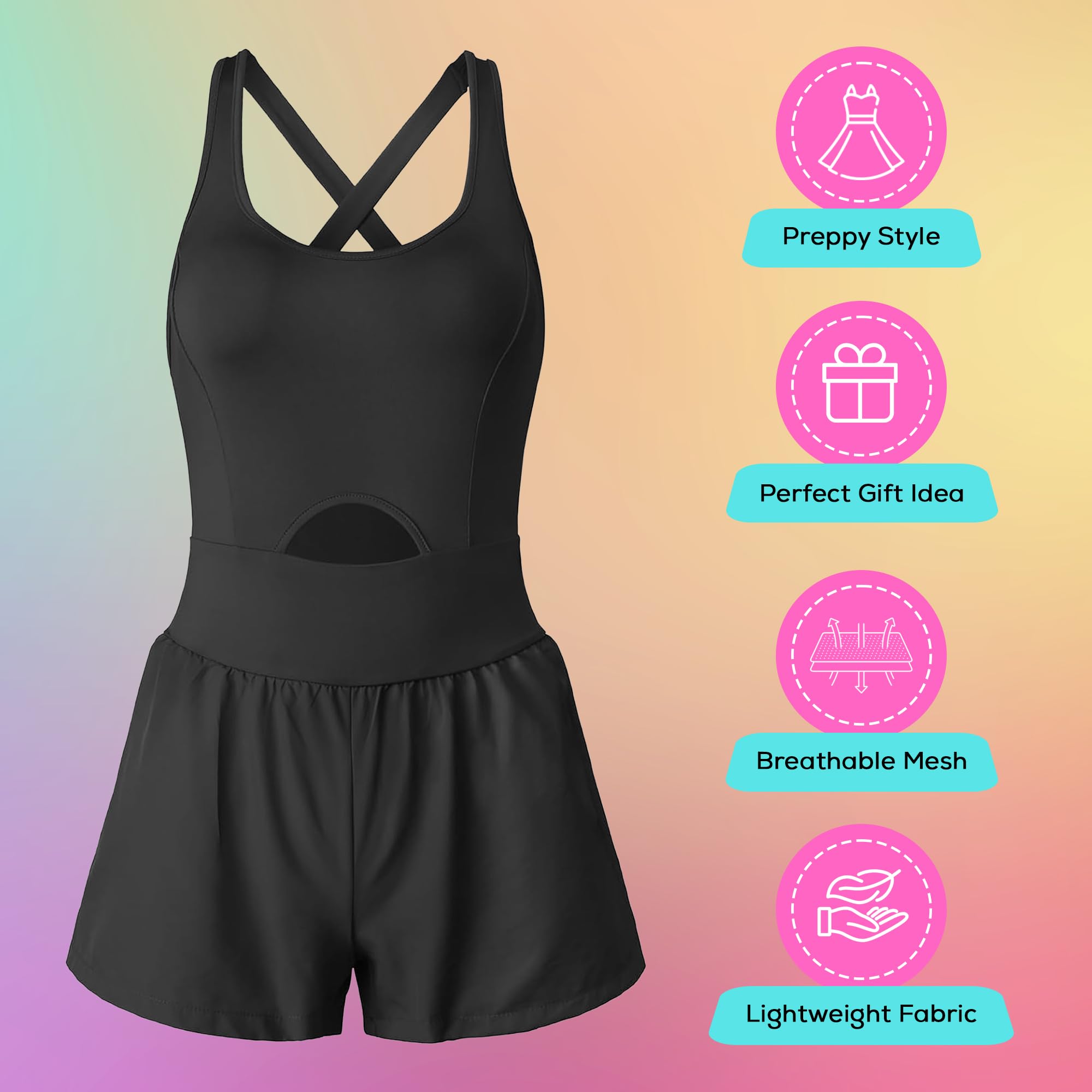 Combinaison athlétique pour femme - Grenouillère de mouvement libre - Tenue d'entraînement de yoga et de gym - Preppy Athletic Righteous Onesie