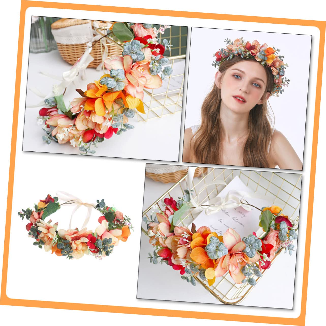 FRCOLOR 4 Stücke Braut Kranz Stirnband Für Mädchen Hochzeit Kopfschmuck Wiederverwendbare Leichte Für Veranstaltungen