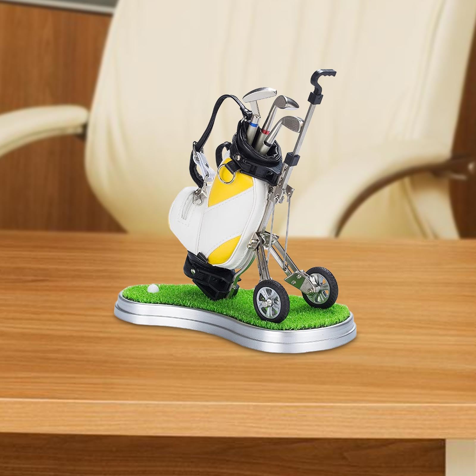 Porte-Stylo Miniature en Cuir Synthétique, Idéal pour Un Sac de Golf Ou Une de Golf. Cadeau Décoratif pour Homme.