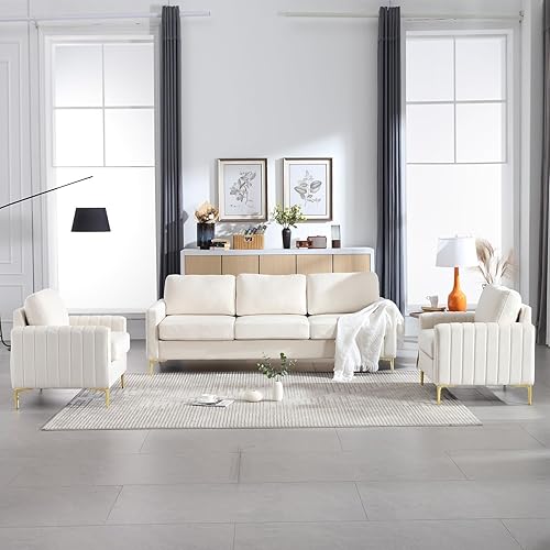 Miniatura 6 de SLEERWAY Silla decorativa de terciopelo copetudo, moderna y cómoda de mediados de siglo, juego de muebles de sala de estar, dormitorio, club, sala