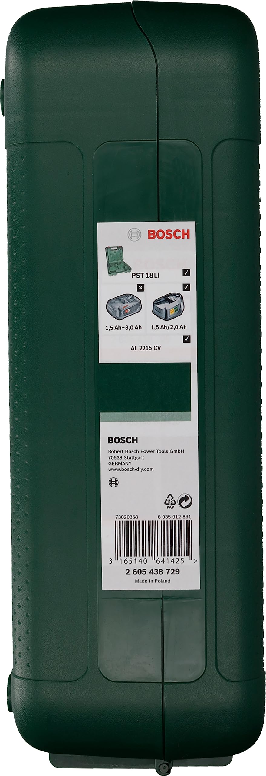 Bosch Accessories DIY Coffret de Transport en Plastique pour PST 18 Li (Acessoires pour Scie Sauteuse PST 18 Li) 2605438729