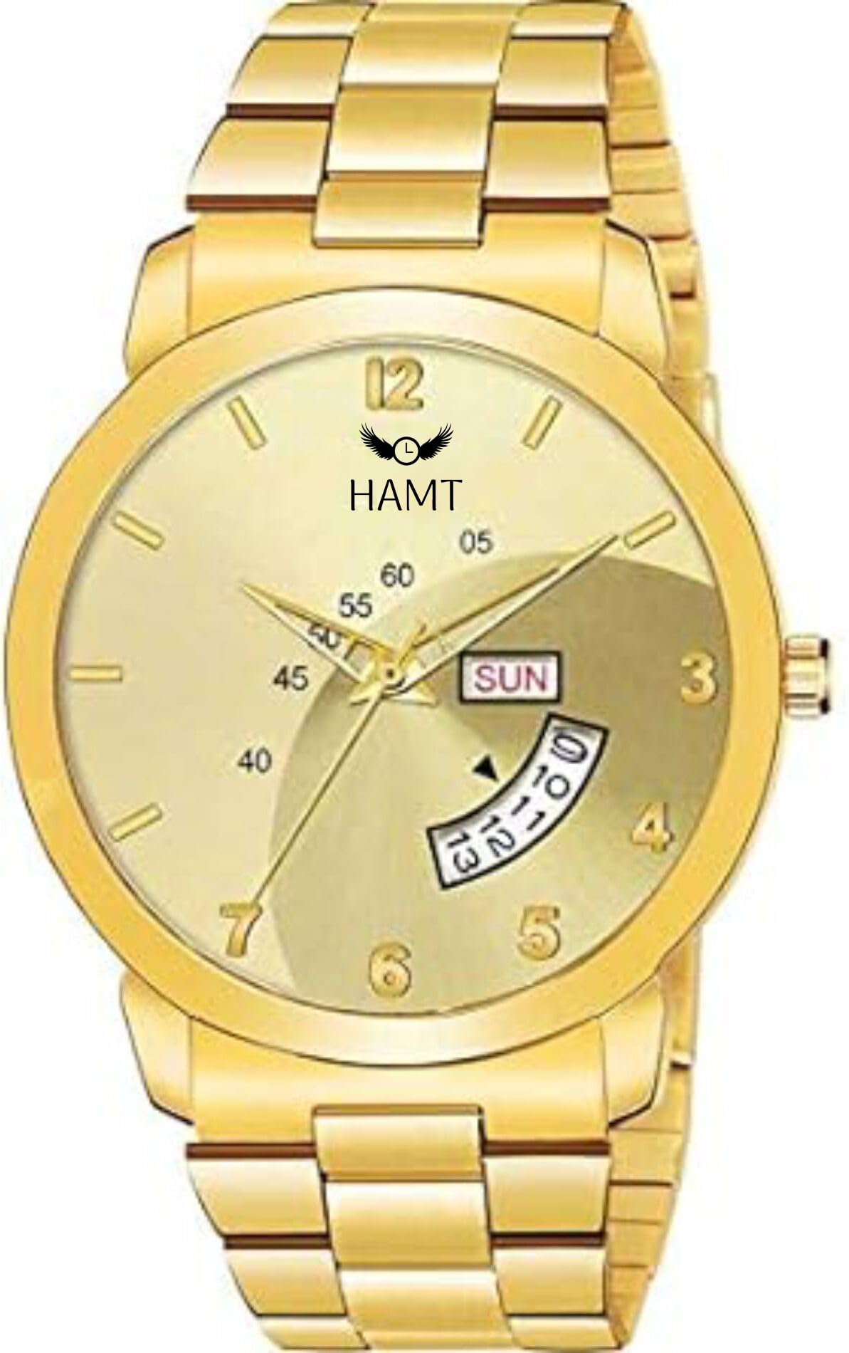 hamt Gold Dial Day and Date Watch - HT-GR007-GLD-GLD (B08NW46NMQ) Amazon Price History, Amazon Price Tracker