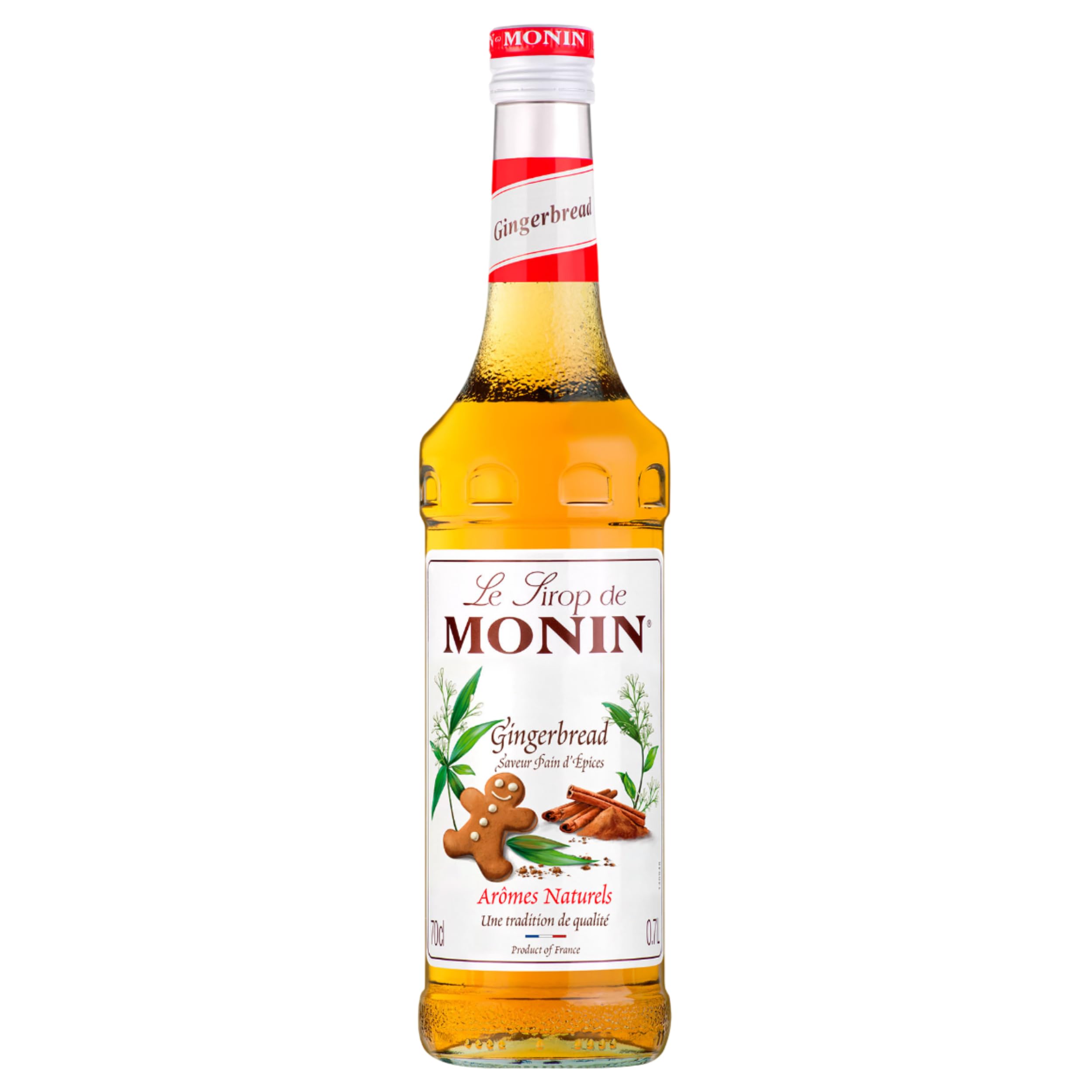 Le Sirop de Monin Gingerbread - Pain d'Epices - Pan di Zenzero | Sciroppo al Gusto Pan di Zenzero con Aromi Naturali | Bottiglia da 70cl