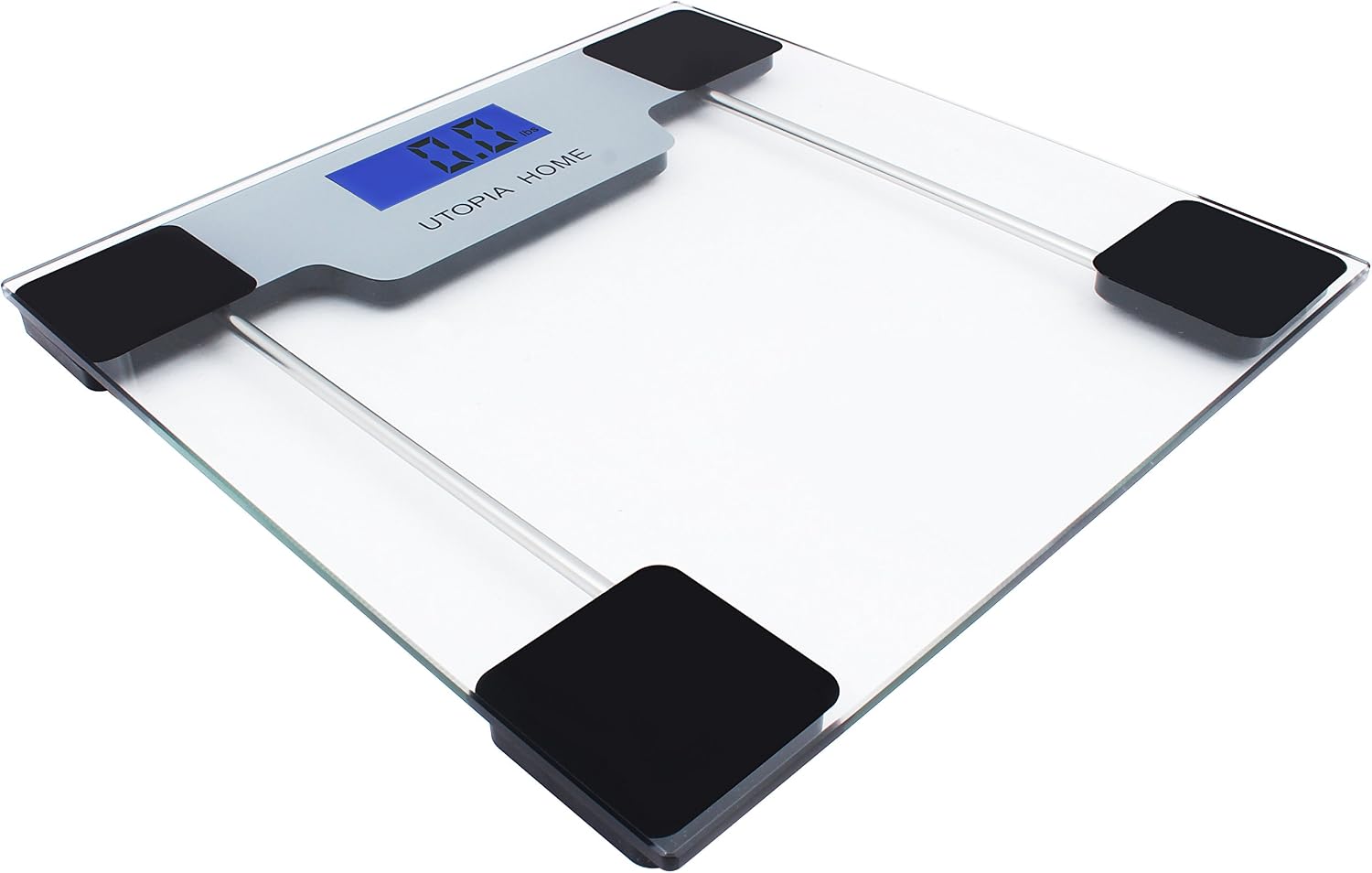 Transparent Digital Glass Bathroom Scale with Thick Tempered Glass - Utopia Home