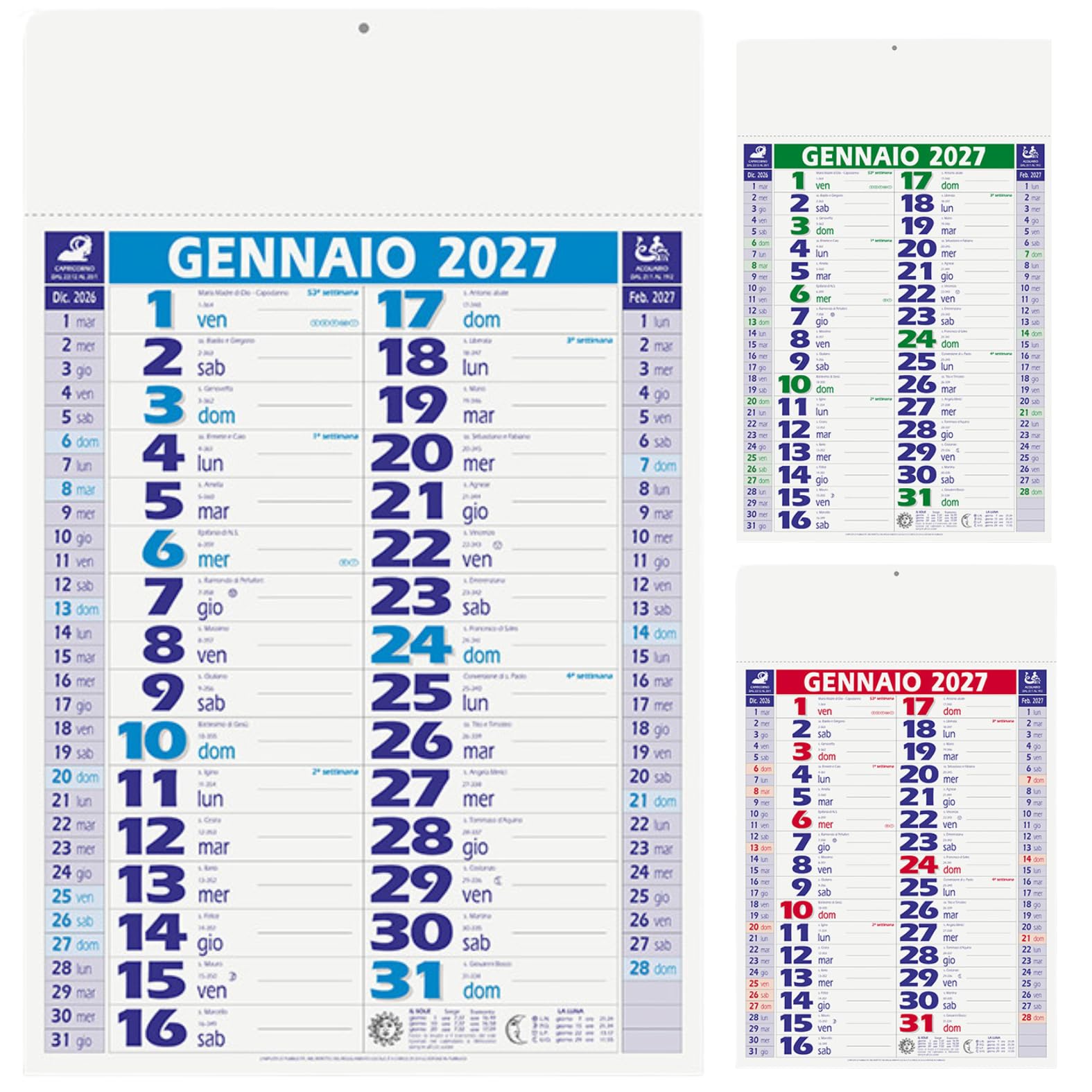 Calendari Personalizzati 2027 in Stock da 50 Pezzi Olandesi Medi da Muro Notes sul Retro per Gadget Pubblicitari di Fine Anno e come Omaggio per i Clienti o Regali Aziendali | PA620-50