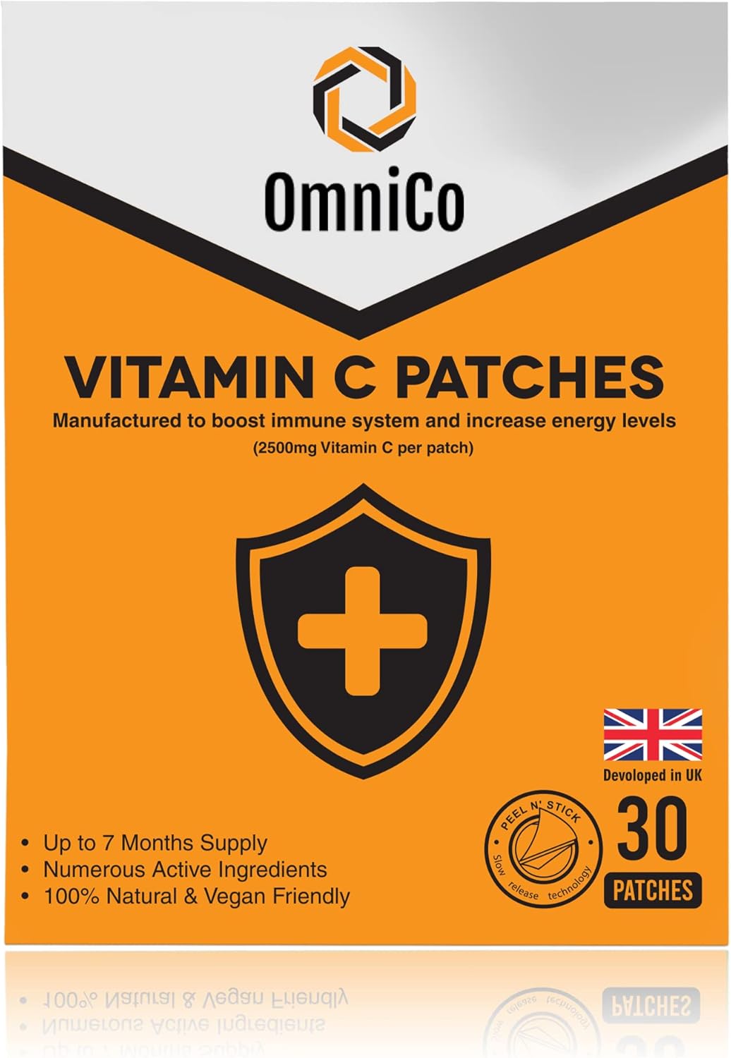 OmniCo Vitamin C Patches 2500mcg 30 Patches High Strength Natural