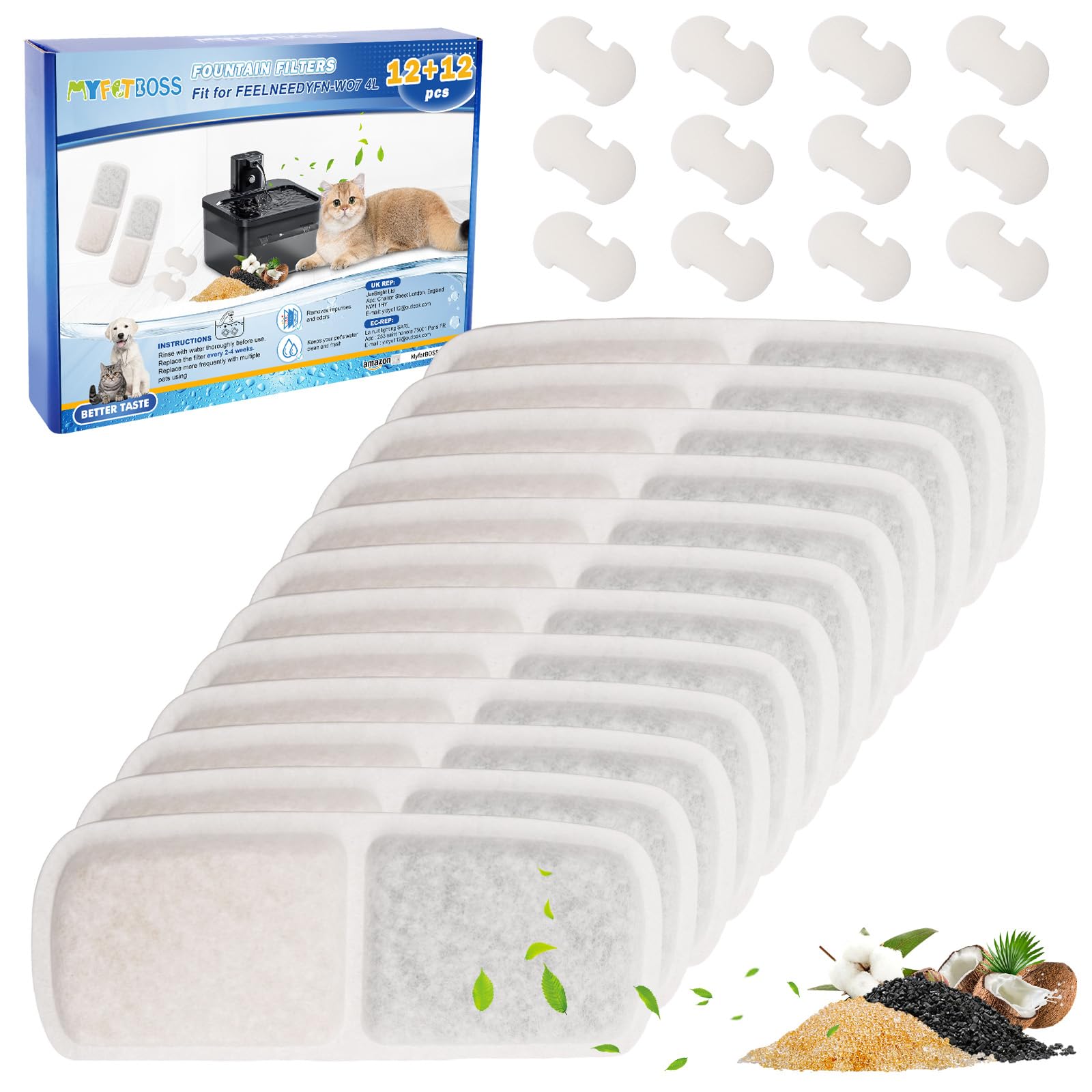 Photo 1 of MyfatBOSS Cat Water Fountain Filter Replacement (24 Pcs)