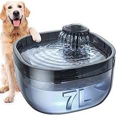 UPSKY Dog Water Fountain for Large Dogs, 1.8Gal/7L Automatic Dog Water Bowl Dispenser, Ultra Quiet Pet Drinking Fountain, Cat Water Fountain with 2 Filter & Cleaning Tool for Dogs Cats, Multi-Pet