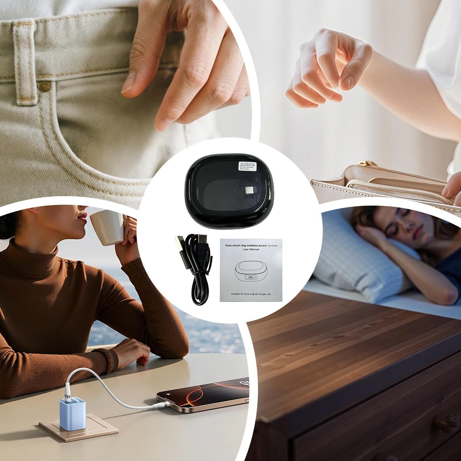 Custodia Di Ricarica Per Smart Ring Batteria Portatile Con Display Digitale | Custodia Ricaricabile Smart Ring Da Viaggio Per Viaggi Vacanze E Viaggio Di Lavoro Scuola Casa Dormitorio