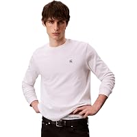 Calvin Klein LS Easy Monogram Tee LV04RD247G Tees, Bianco (Bright White)