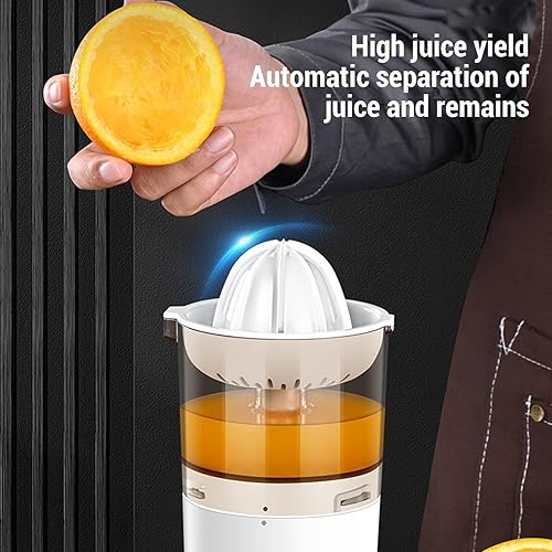 Miniatura 4 de Exprimidor eléctrico de naranja, potente e inalámbrico silencioso exprimidor de cítricos para el hogar, picnic, camping, extractor de jugo de alto