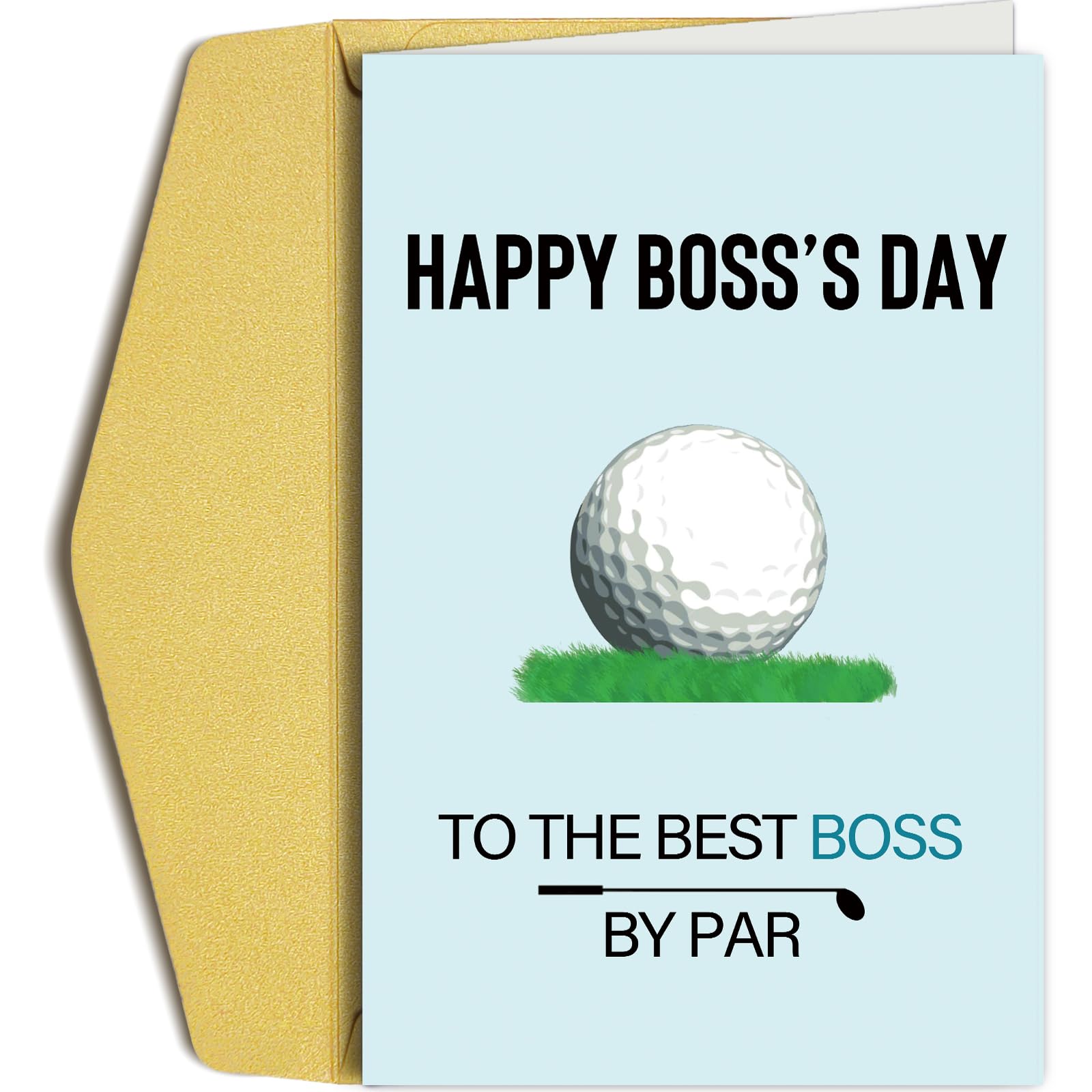 LiuuLi Golf Boss-Day-Karte – Lustige Geburtstagskarte Für Chefs, Mit Golf-Motiv, Inkl. Umschlag