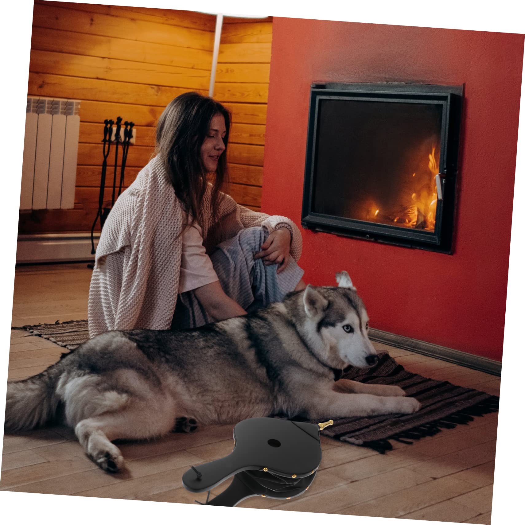 Mantice 1 Pezzo Manuale per Stufa e Barbecue in Legno Nero | Ventilatore per Griglia All'aperto, Leggero e Portatile, Uso da Campeggio, Installazione Semplice