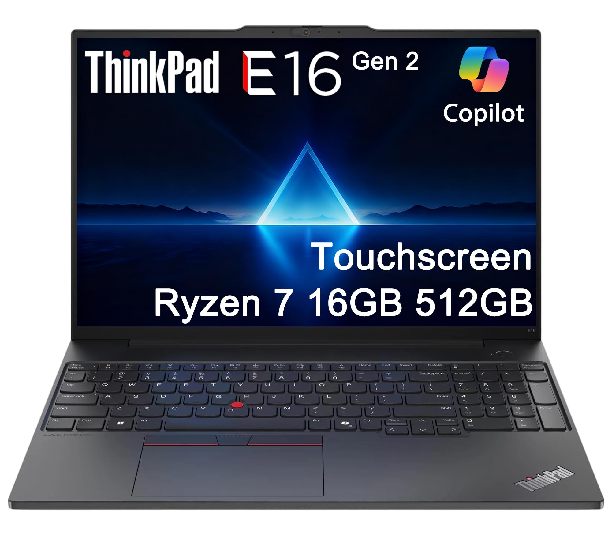 Lenovo ThinkPad E16 Gen 2 Business Laptop (16" FHD+ Touchscreen, AMD Ryzen 7 7735U (> Intel i7-1355U), 16GB DDR5 RAM, 512GB SSD) Backlit KB, 1080p
