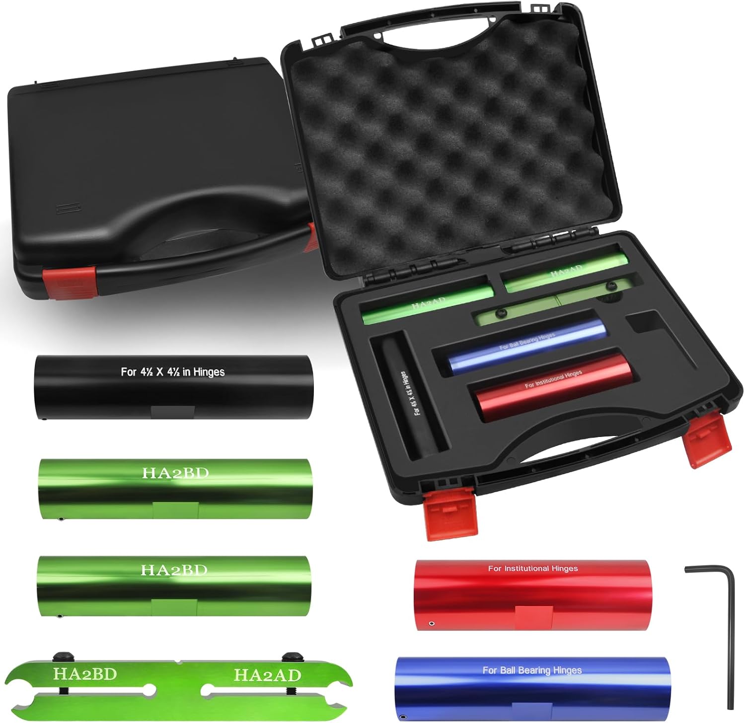 HA1234, Hinge Repair Tool, 6 Pieces Repair Kit, Hinge Fixing Tool, Door Hinge Adjustment Tool for Fixing Sagging Door and Hanging Door