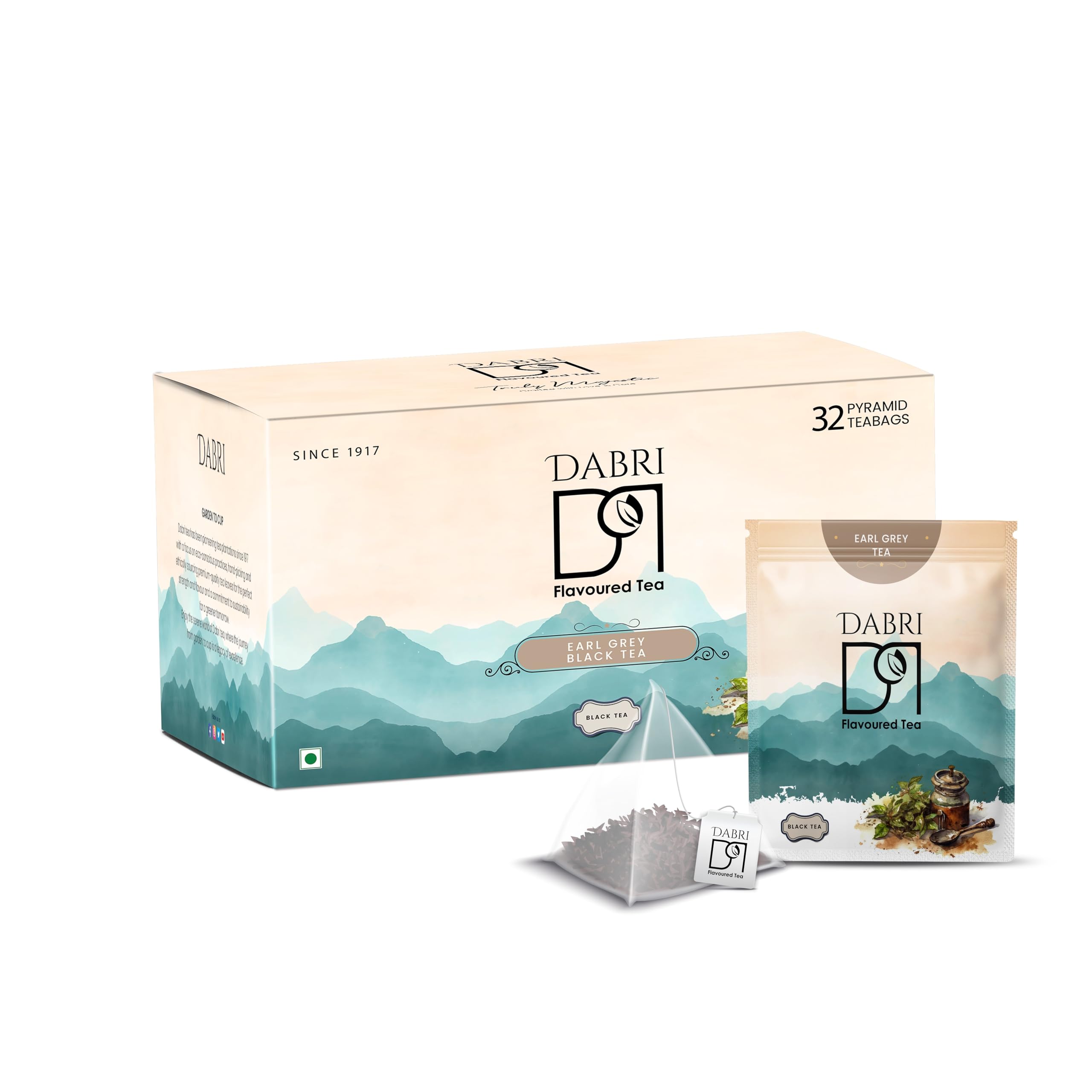 Dabri Earl Grey Black Tea Bags (32 Pyramid Bags) (B0CQGKX9GZ) Amazon Price History, Amazon Price Tracker