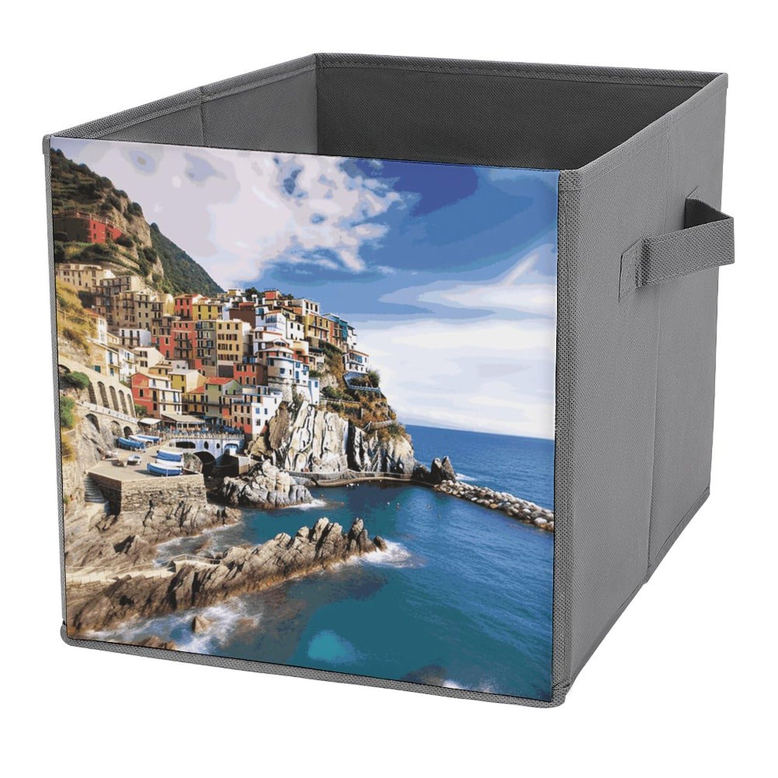 Sacs de rangement imprimés et bacs pour vêtements : boîte de rangement Cinque Terre