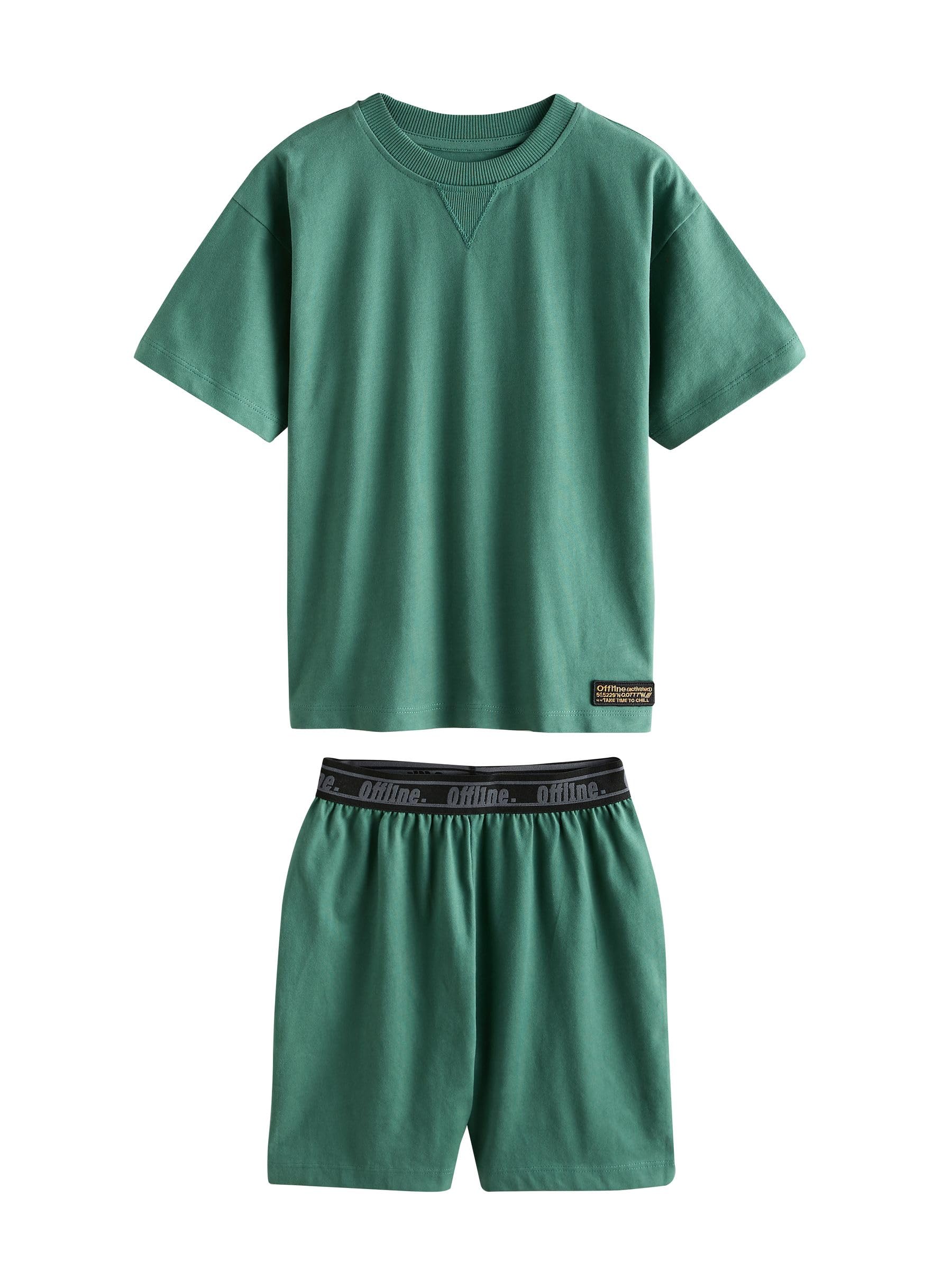 NEXT Ragazzo Confezione da 2 Pigiami Corti | Bambino, Standard, Mid Rise, Pull On, 100% cotone