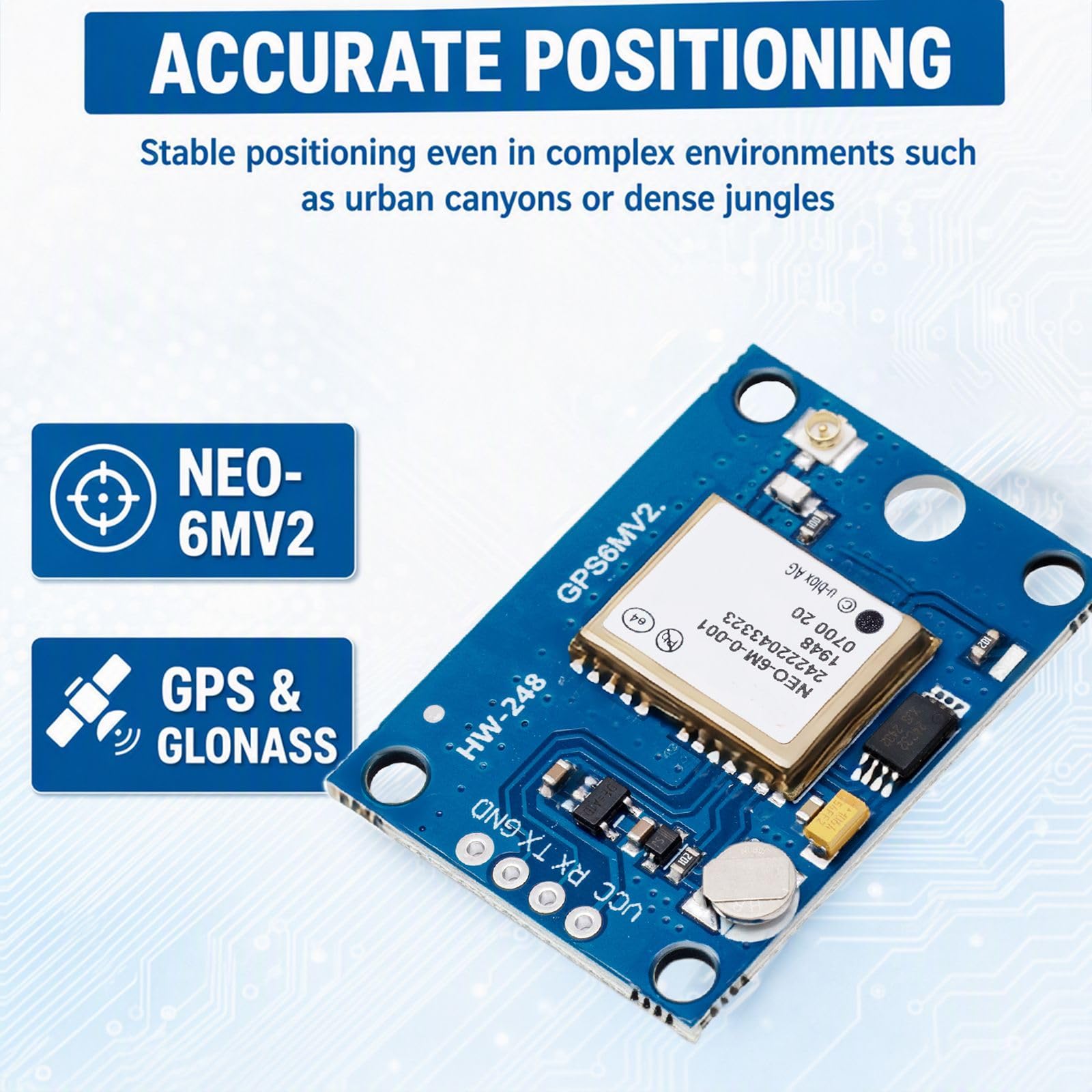 5-pak GY-NEO6MV2 NEO-6M moduł kontrolera lotu GPS 3V-5V z super ceramiczną anteną do Arduino EEPROM APM 2.5