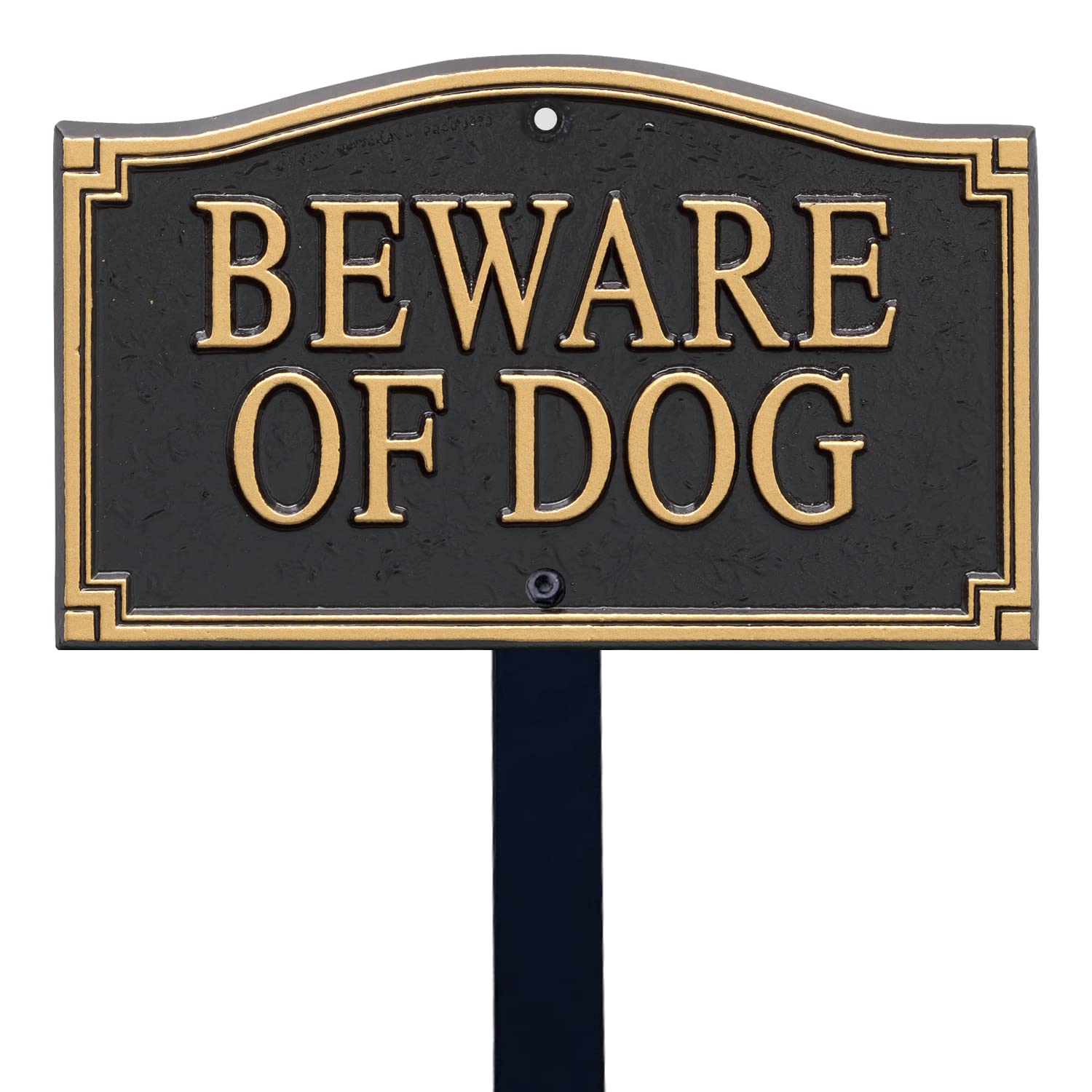 ICObuty Warnschild ‚Beware Of Dog‘ Aus Aluminium – 20,3x27,9 Cm, Reflektierend, Für Garten & Haus