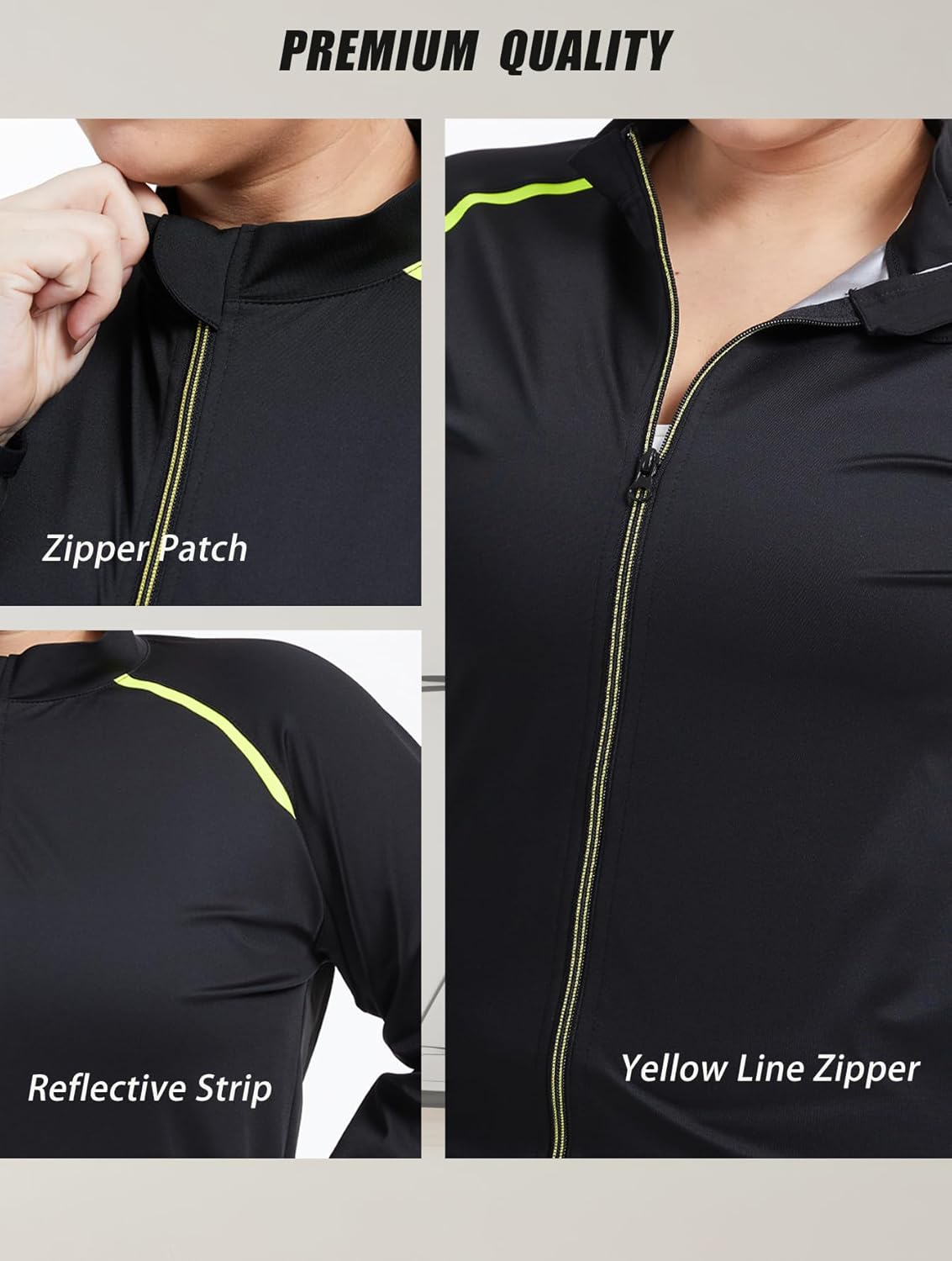 Sauna Jackets for Women Plus Size Long Sleeves Zipper Sauna Shirt Sweat Body Shaper for Workout Gym Exercise - Image 6