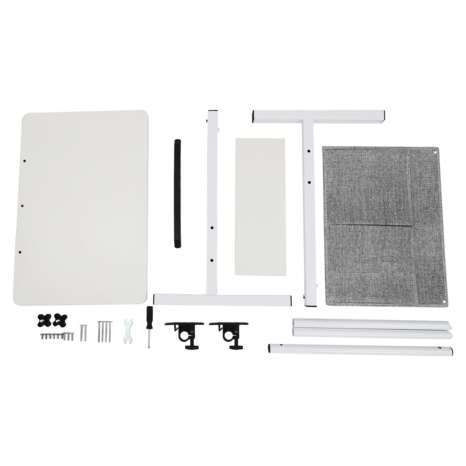 Adjustable Height Standing Desk with 4 Universal Wheels Portable Laptop Desk with Storage Bag Rolling Computer Stand with — view 8