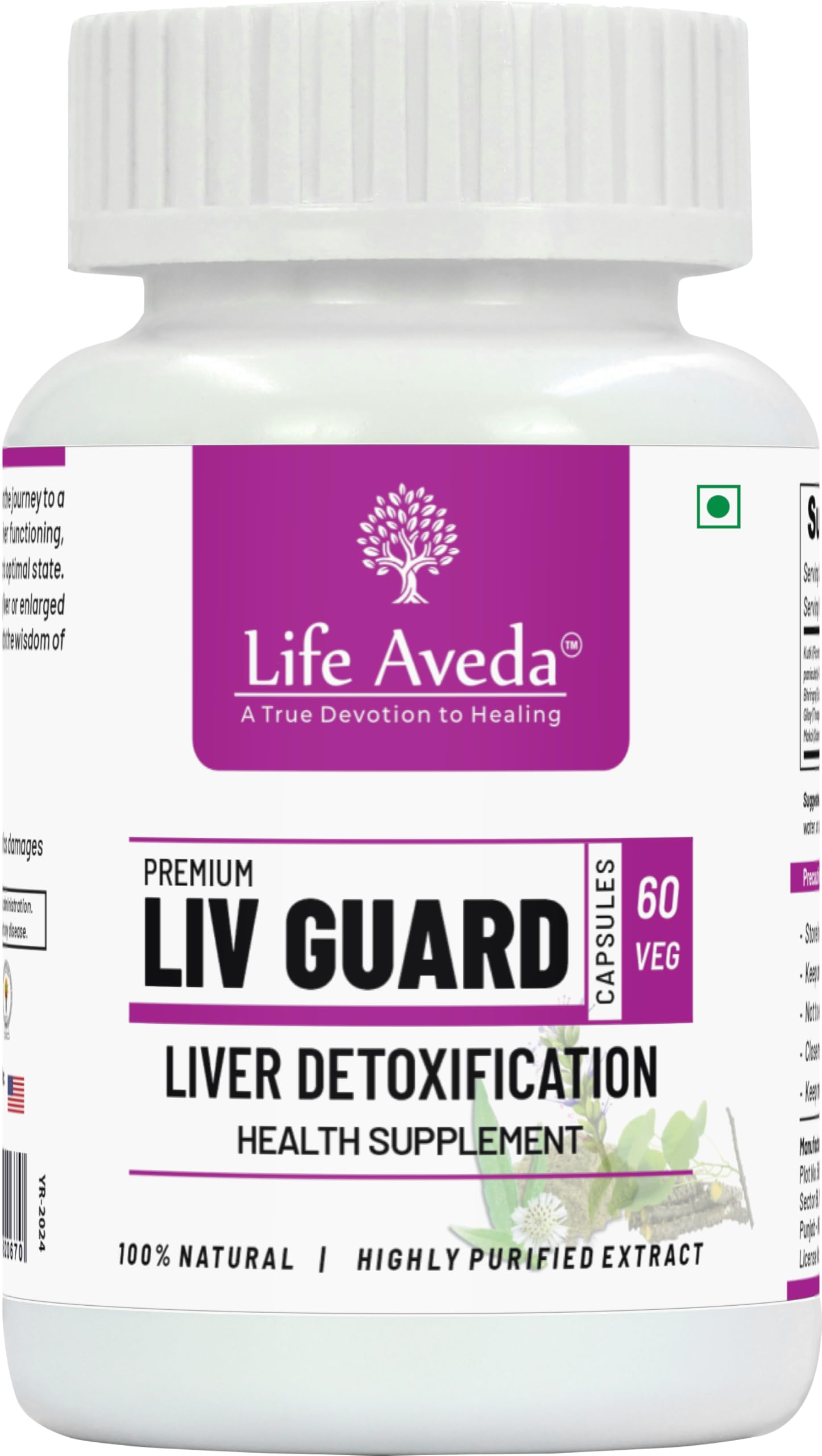 Life Aveda Ayurvedic Liver tonic for fatty liver | Helps in Digestion | Blood purifier tablets | Helps Protect Lever | Supports Healthy Liver | Detox tablets | Ayurveda digestive products | 60 Veg Caps (B099JZLB1G) Amazon Price History, Amazon Price Tracker