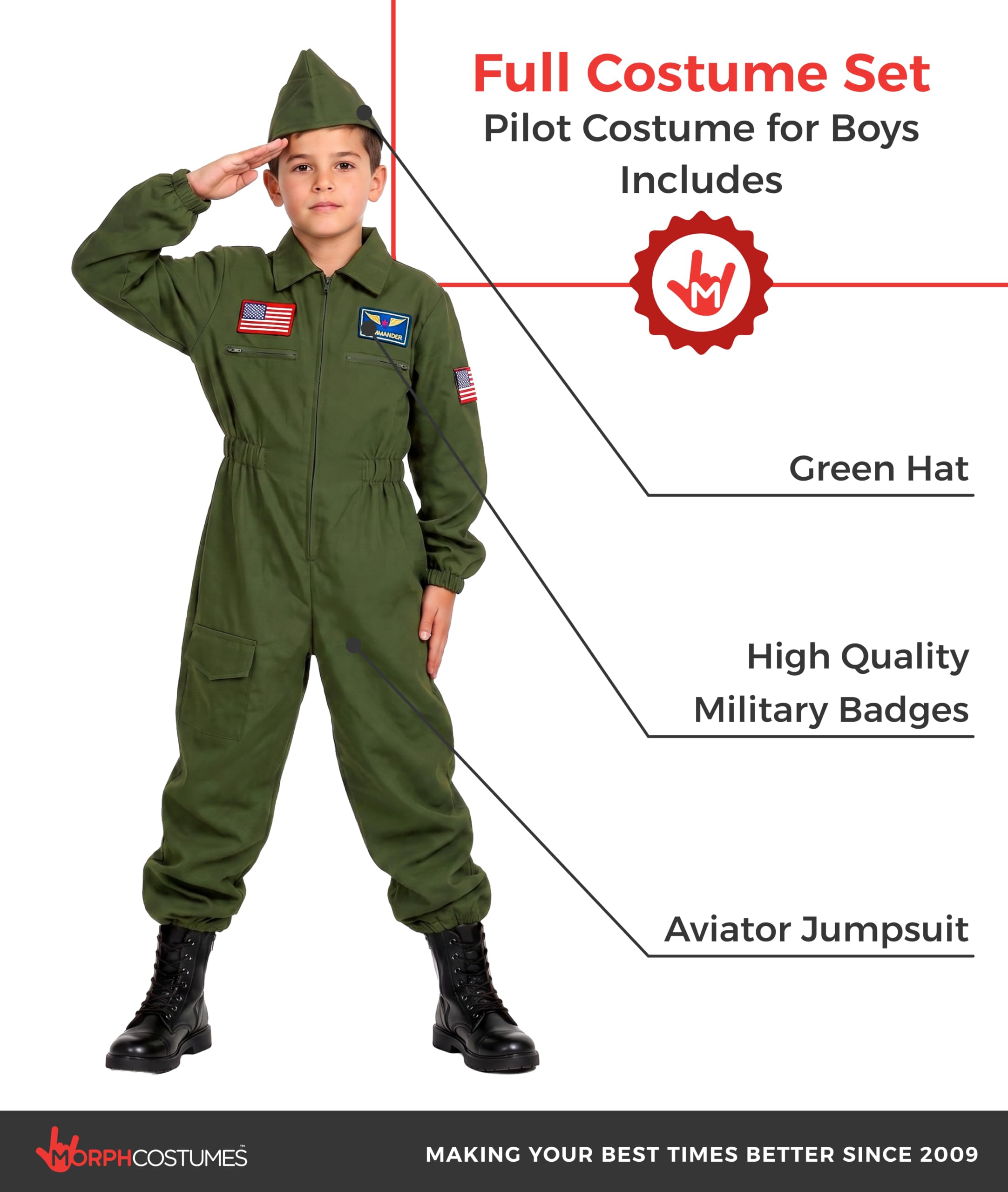 Fun Shack Costume Pilota Bambino, Costume Aviatore Halloween Bambino