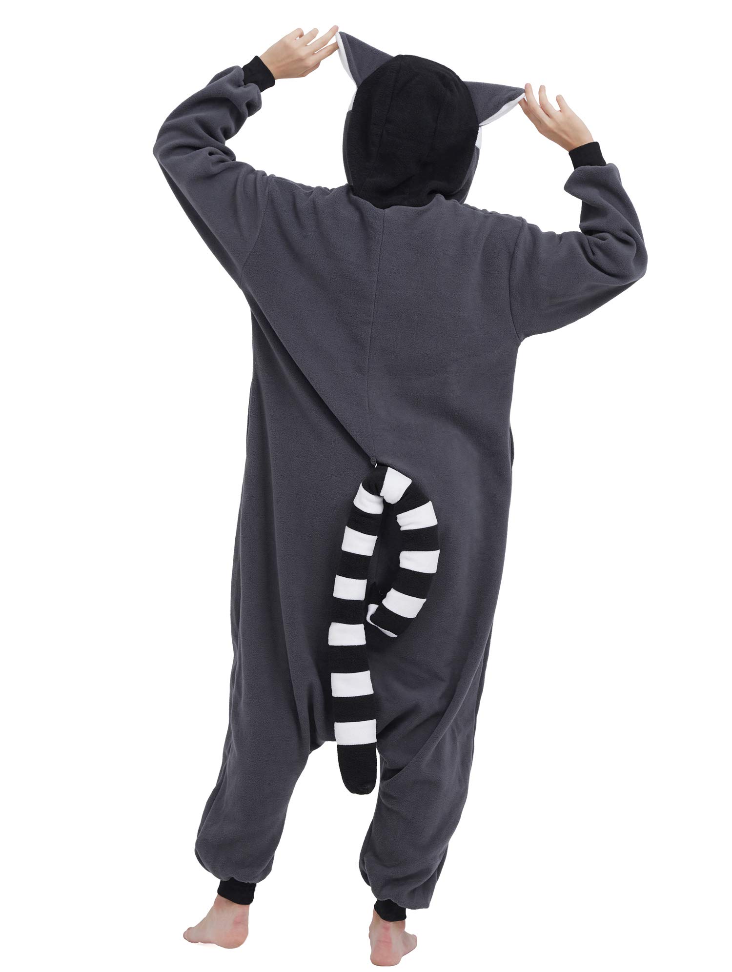DELEY Animal Adulte Vêtements De Nuit Chaude Onesies Pyjama Unisexe Homewear Grenouillere Pyjama à Capuche Costume