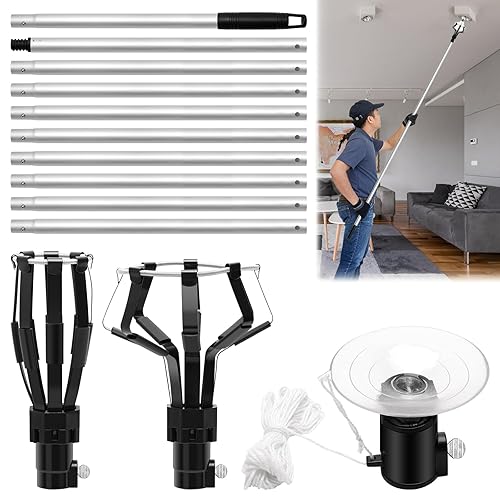 Light Bulb Changer for High Ceilings, 12 FT Stainless Steel