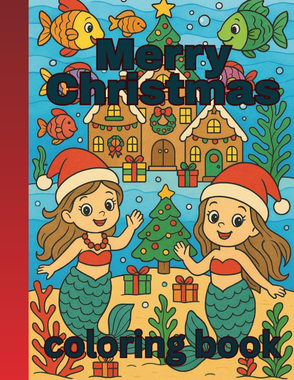 Mermaid Christmas Coloring Book for Kids Cute Underwater Holiday Scenes, Festive Mermaids & Ocean Christmas Fun | Ages 4–8: Festive Underwater ... Scenes & Holiday Activities for Kids