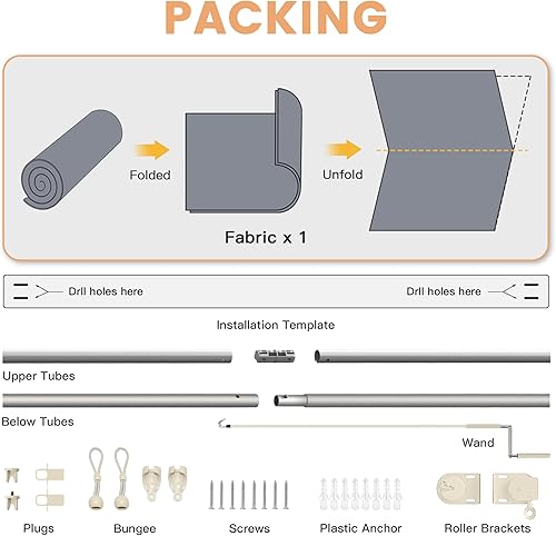 Miniatura 5 de VICLLAX Persiana enrollable para exteriores, 8 pies de ancho x 8 pies de largo, persianas enrollables para patio, con diseño empalmado para patio,