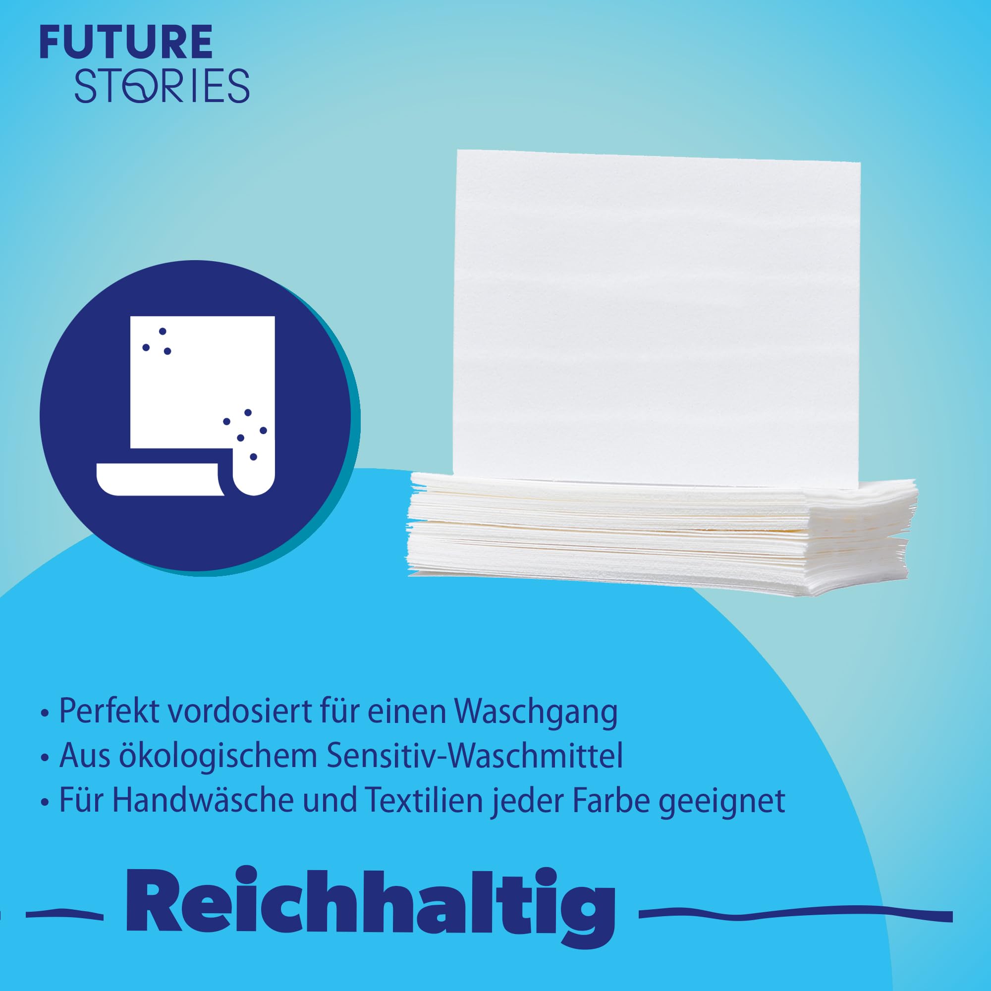 Future Stories Feuilles de lessive Laundry Sheets - Lessive complète 60 lavages - Végétalien - Édition limitée Sensitiv