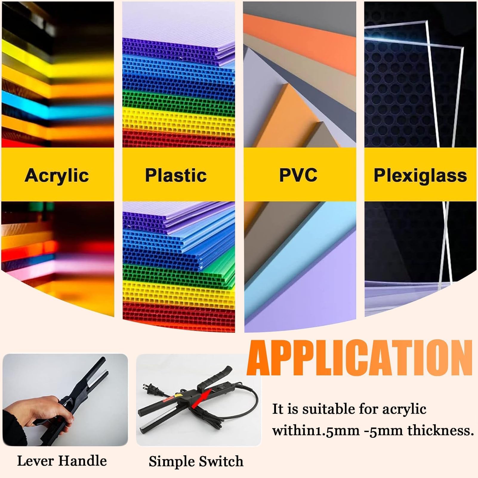 Macchina Piegatrice Acrilico Portatile Riscaldante, Piegatrice Manuale Per Strisce PVC & Plastica Con Accessori Arco & Angolo, Strumento Per Lettere Canale Per Insegne & Progetti Fai Da Te