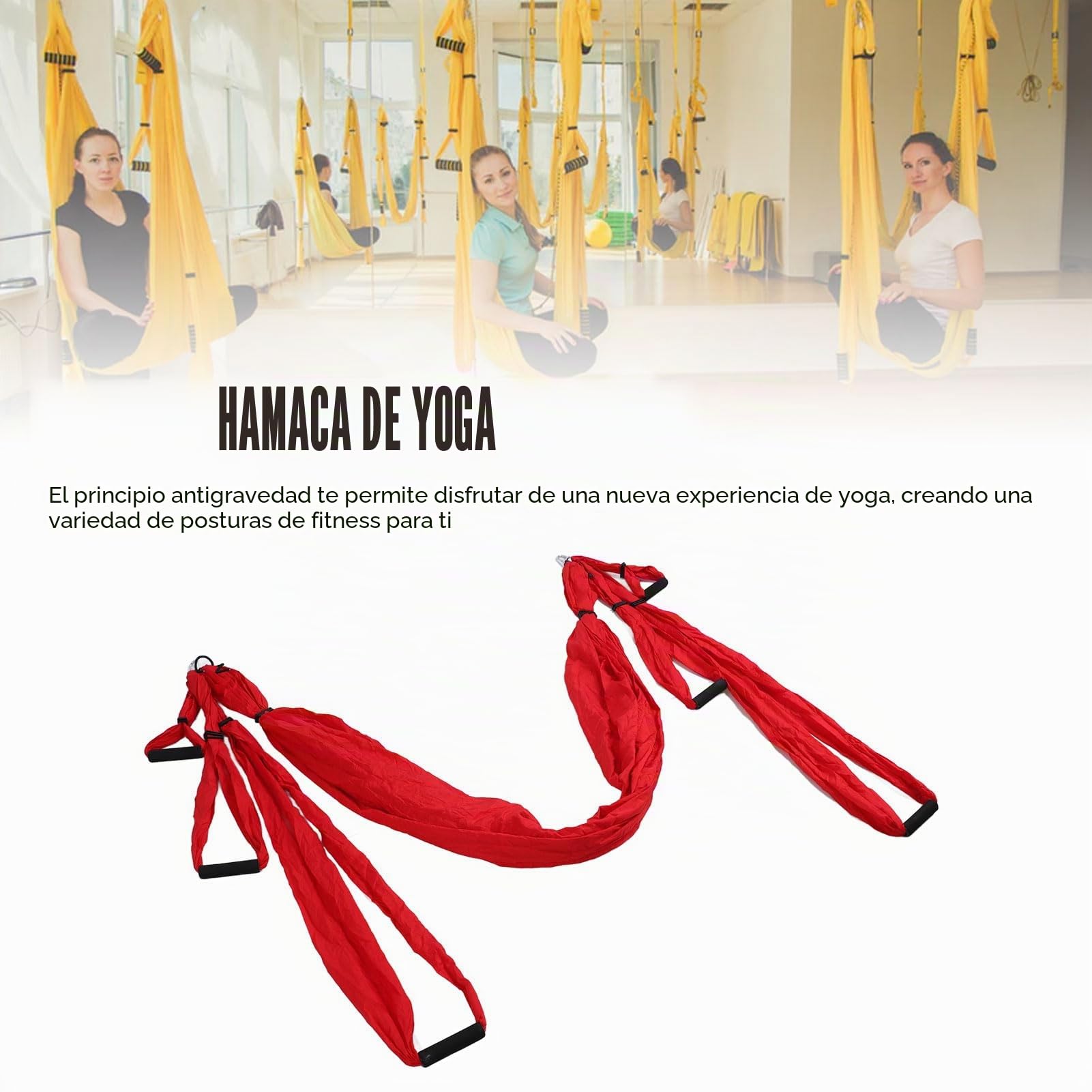 Topiky Juego de Columpio Aéreo para Yoga, Hamaca para Yoga, Columpio Colgante, Poliéster y Algodón, Ajustable, Mejora la Flexibilidad, Hamaca para Yoga, Herramienta de Inversión para