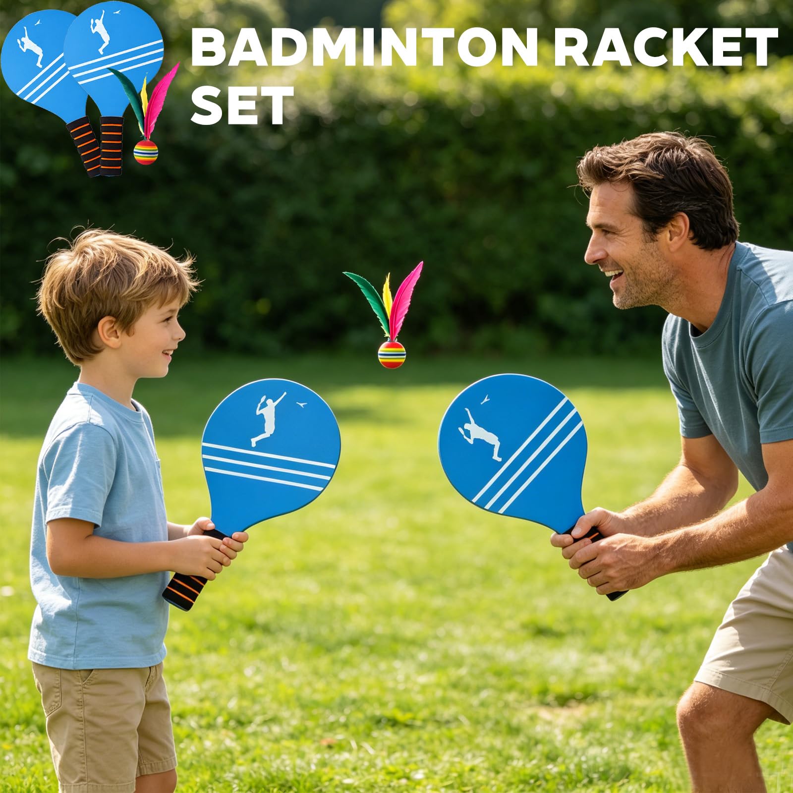 Jeu De Raquettes Velcro Et Balles – Lancer-attraper Pour Enfants – 2 Raquettes + 2 Balles (une Souple, Une Ventouse) – Plage, Jardin, Piscine
