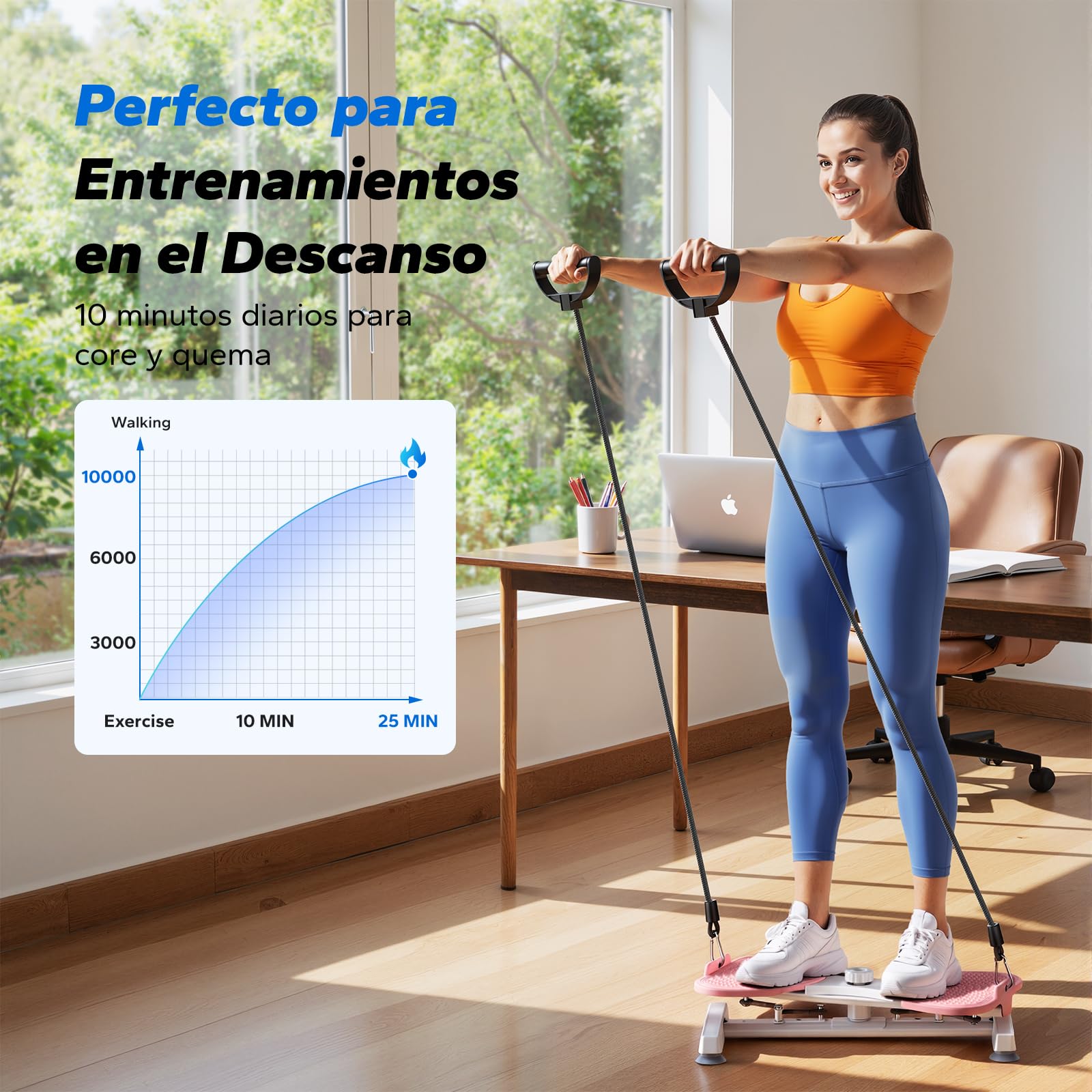 MERACH Twister Waist Disc Board para Mujer, Twist Cintura Torsión Disc con 2 Corde di Resistenza para Adelgazar Cintura y Fortalecer Core, Soporta 136KG, Abdominales en Casa para Hogar - (Pro)
