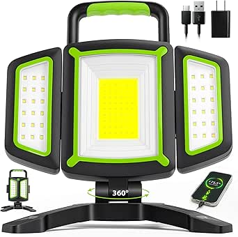 SYLSTAR 30W Rechargeable LED Work Light, 3000LM, Magnetic, 5 Modes, 360° Rotatable & Foldable, Waterproof